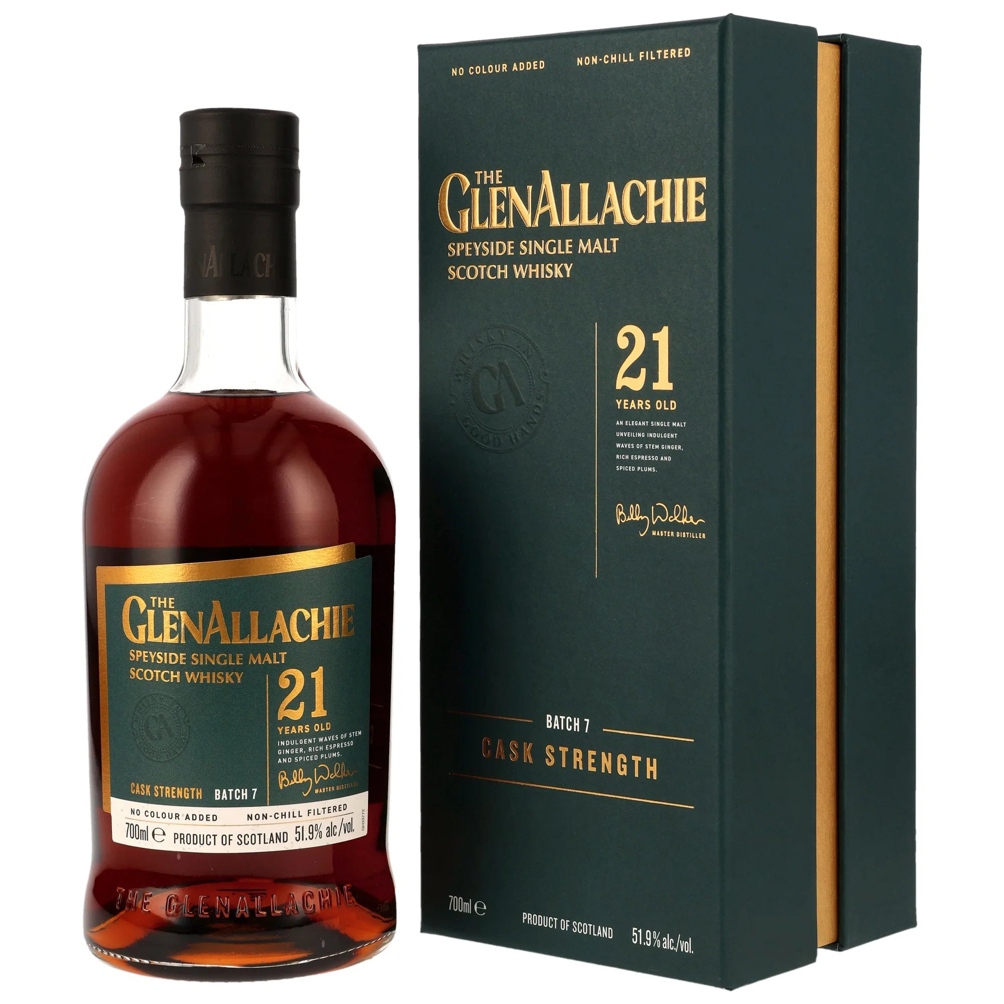 GlenAllachie 21 y.o. / PX Oloroso Sherry Cask / Limited Batch #7 / 51,9% 0,7l