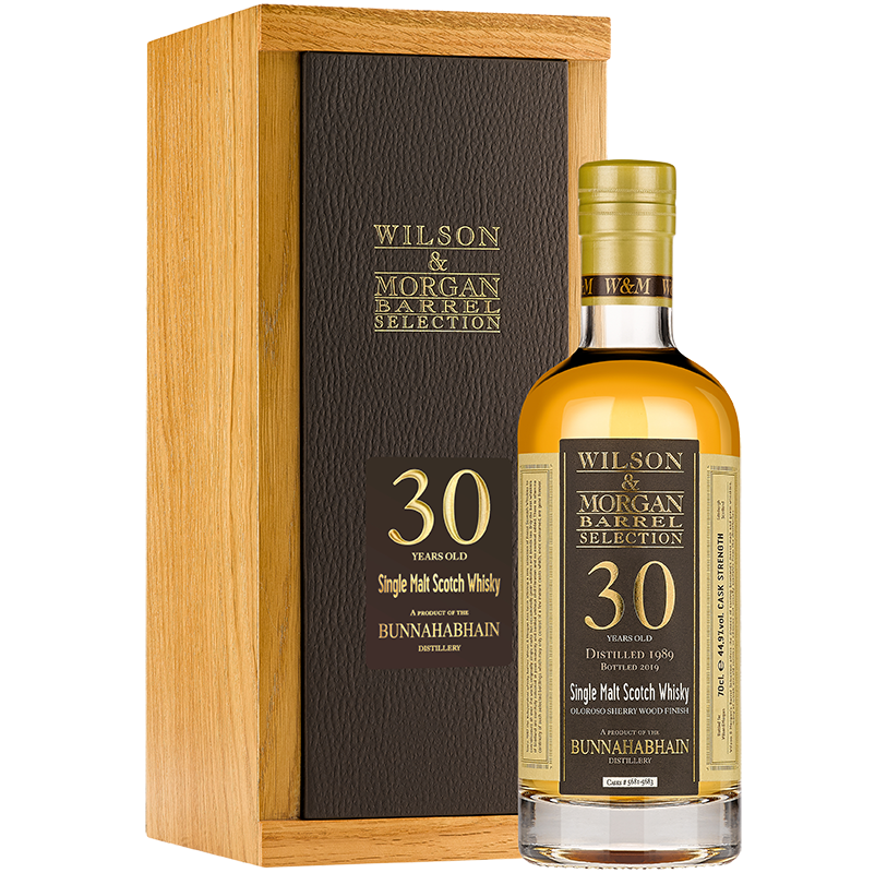 Bunnahabhain - 30 Jahre (1989-19) Sherry Finish 47,6% 0,7 ltr. Single Malt Whisky Wilson Morgan