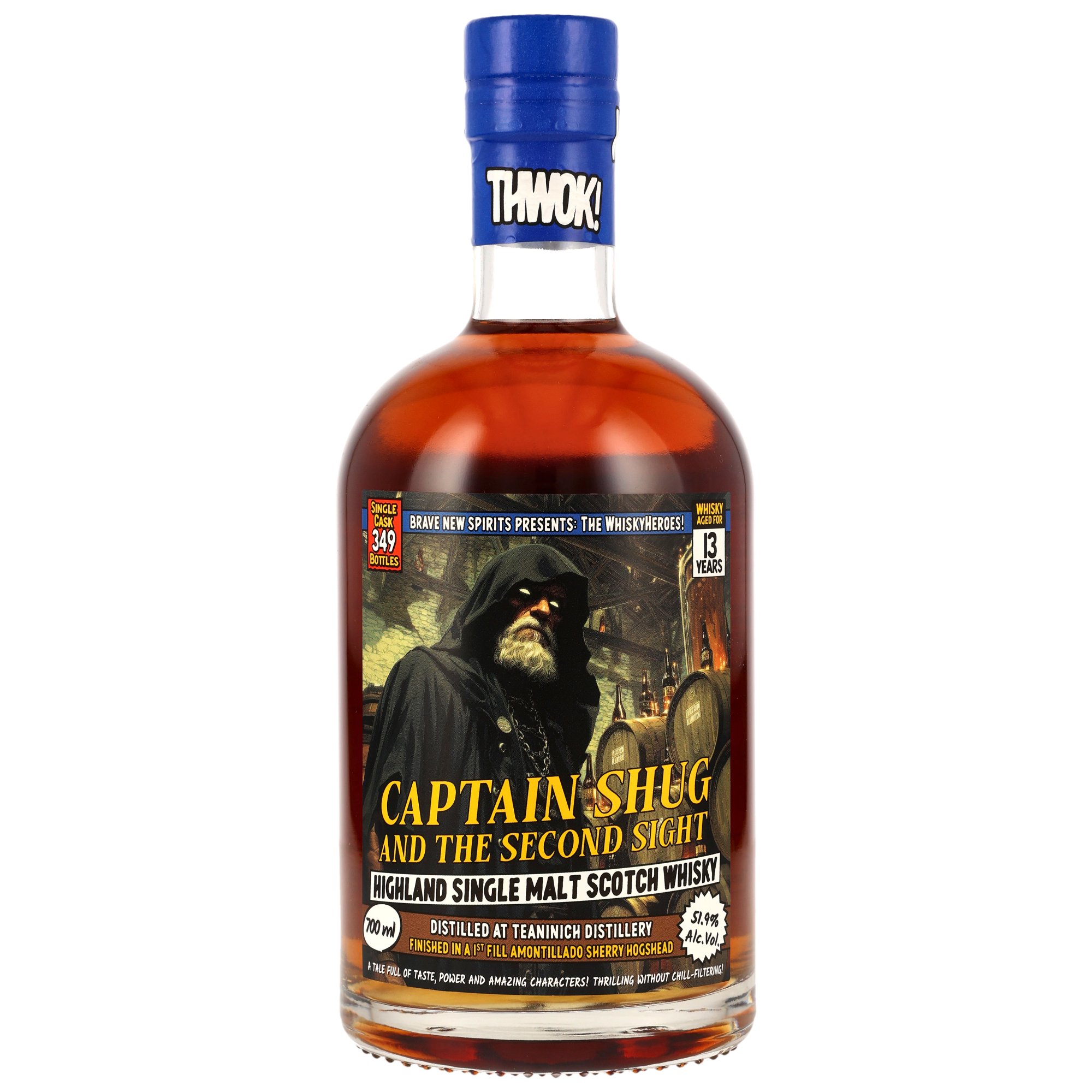 Teaninich 13 Jahre / Captain Shug and the second Sigth / 1st Fill Amontillado #2209704 / 51,9% 0,7l / WhiskyHeroes