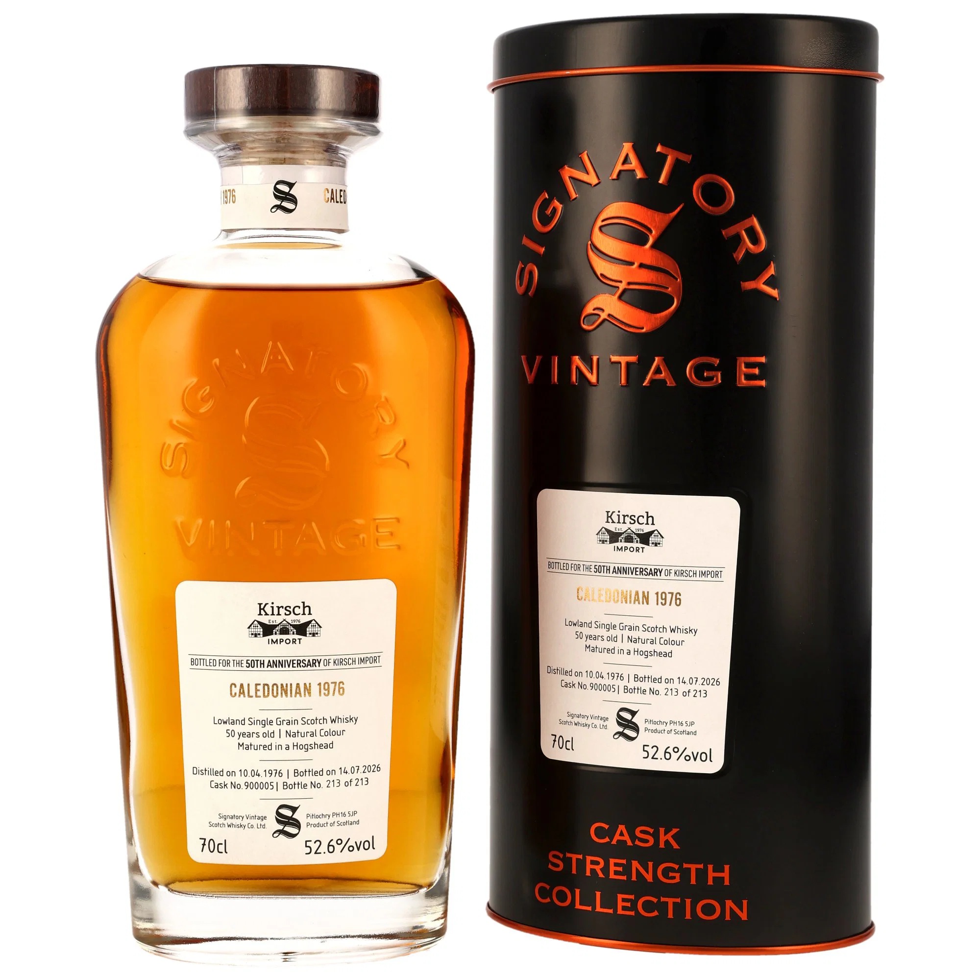 Caledonian 50 Jahre (1976-2026) Single Grain Hogshead #900005 / 52,6% 0,7l 50th Anniversary Kirsch