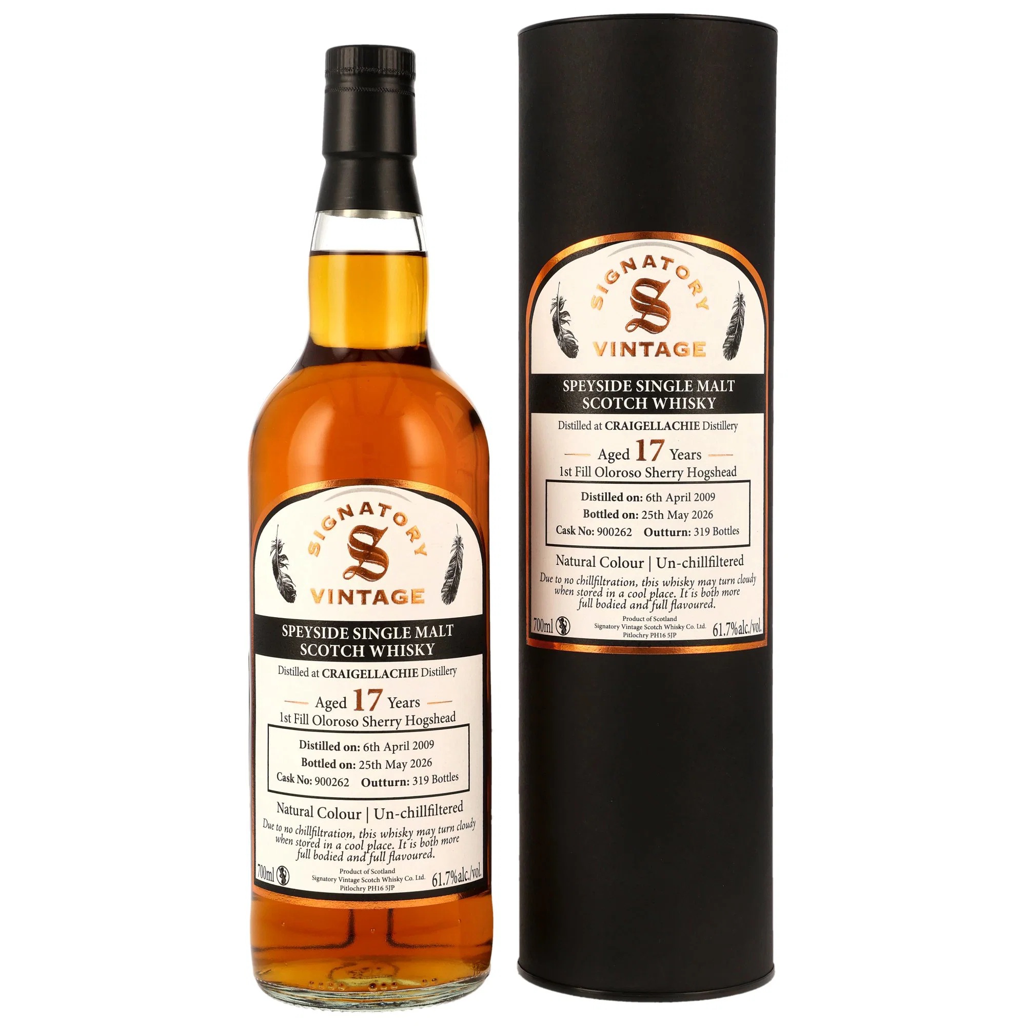 Craigellachie 2009-2026 / 17 Jahre 1st fill Oloroso Sherry Cask #900262 / 61,7% 0,7l Sig.