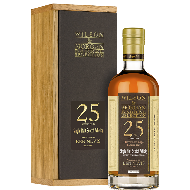 Ben Nevis 25 Jahre (1996-21) Oloroso, 52,1% 0,7 ltr. Spezial Release Whisky Wilson Morgan