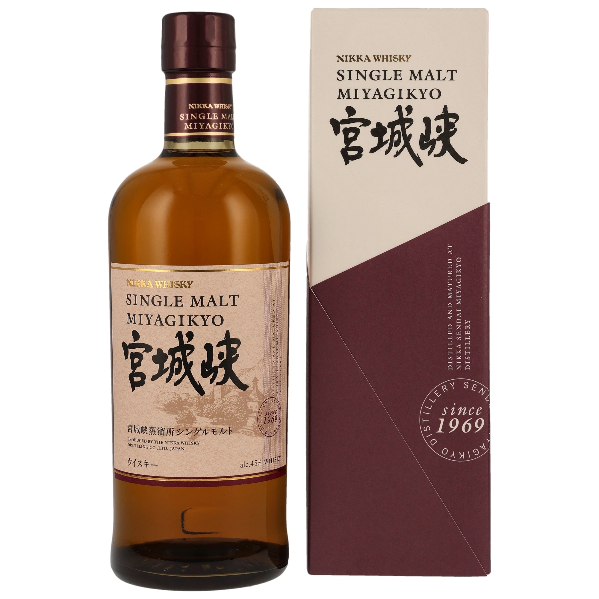 Nikka Miyagikyo Single Malt / 45% 0,5l / in Geschenkverpackung 