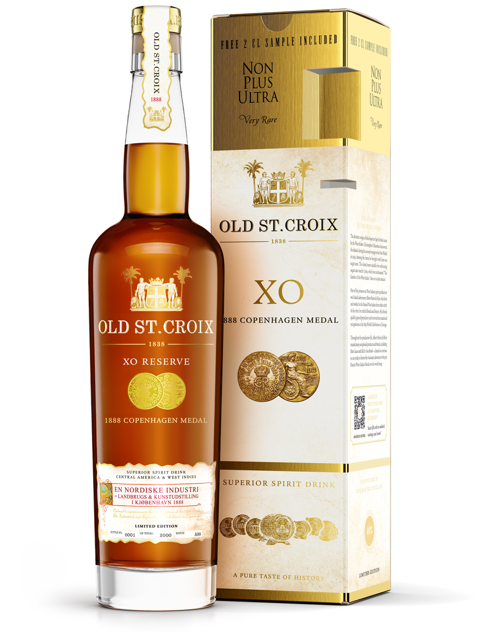Old St. Croix XO Reserve 1888 Copenhagen Medal (Rum-Basis) / 40% Vol. 0,7 ltr. 