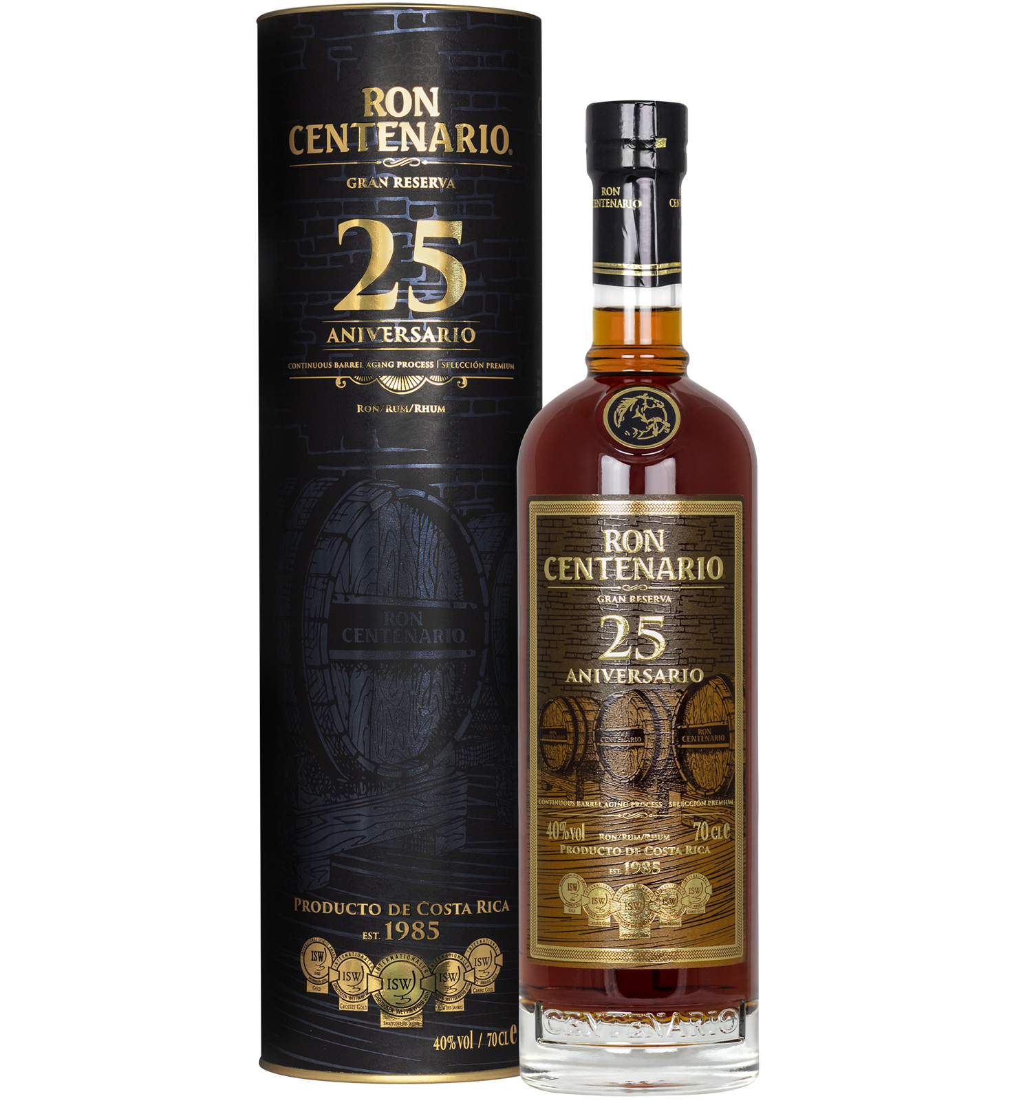 Ron Centenario Gran Reserva 25 Aniversario Rum / 40% Vol. 0,7 ltr. 