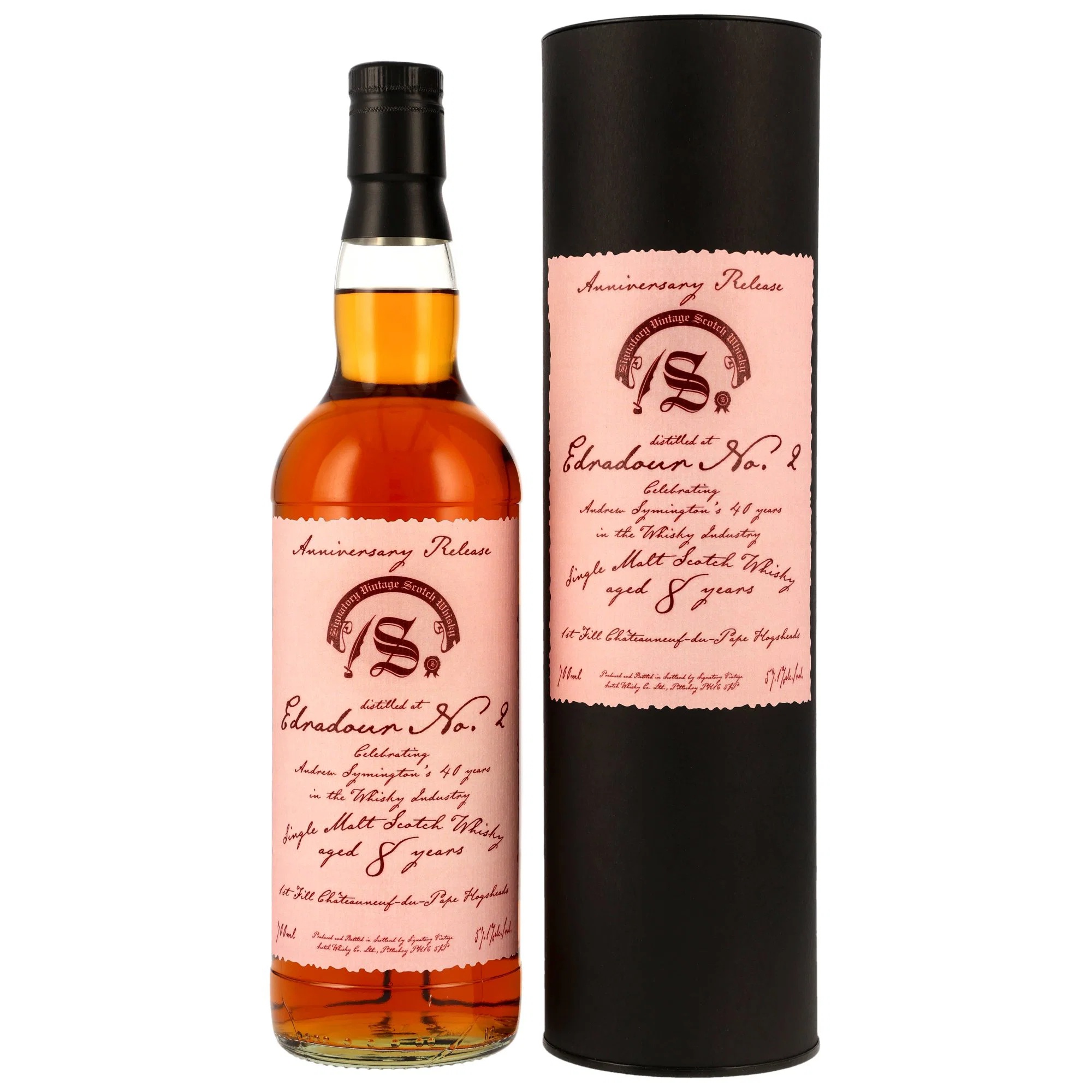 Edradour No.2 / 8 Jahre (2018-2026) / 1st fill Châteauneuf-du-Pape / 57,1% 0,7l Anniversary Release 