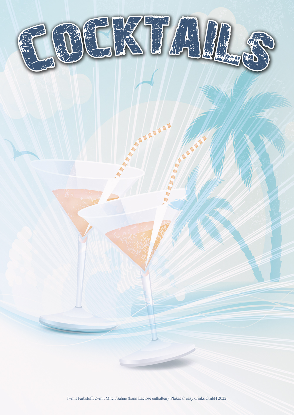 Cocktail Poster DinA2 zum selber beschriften