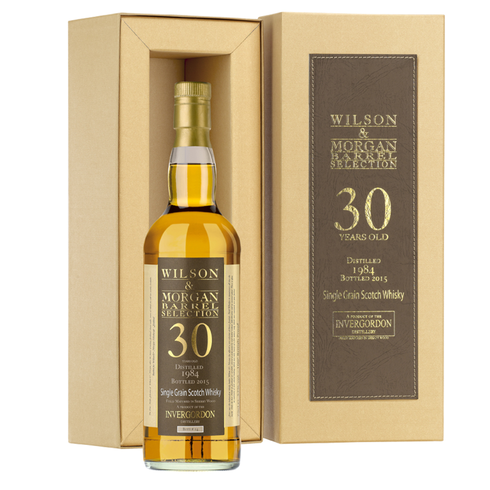 Invergordon Single Grain Whisky 30 Jahre Sherry Wood (1984-2015) 57% 0,7 ltr. Wilson Morgan