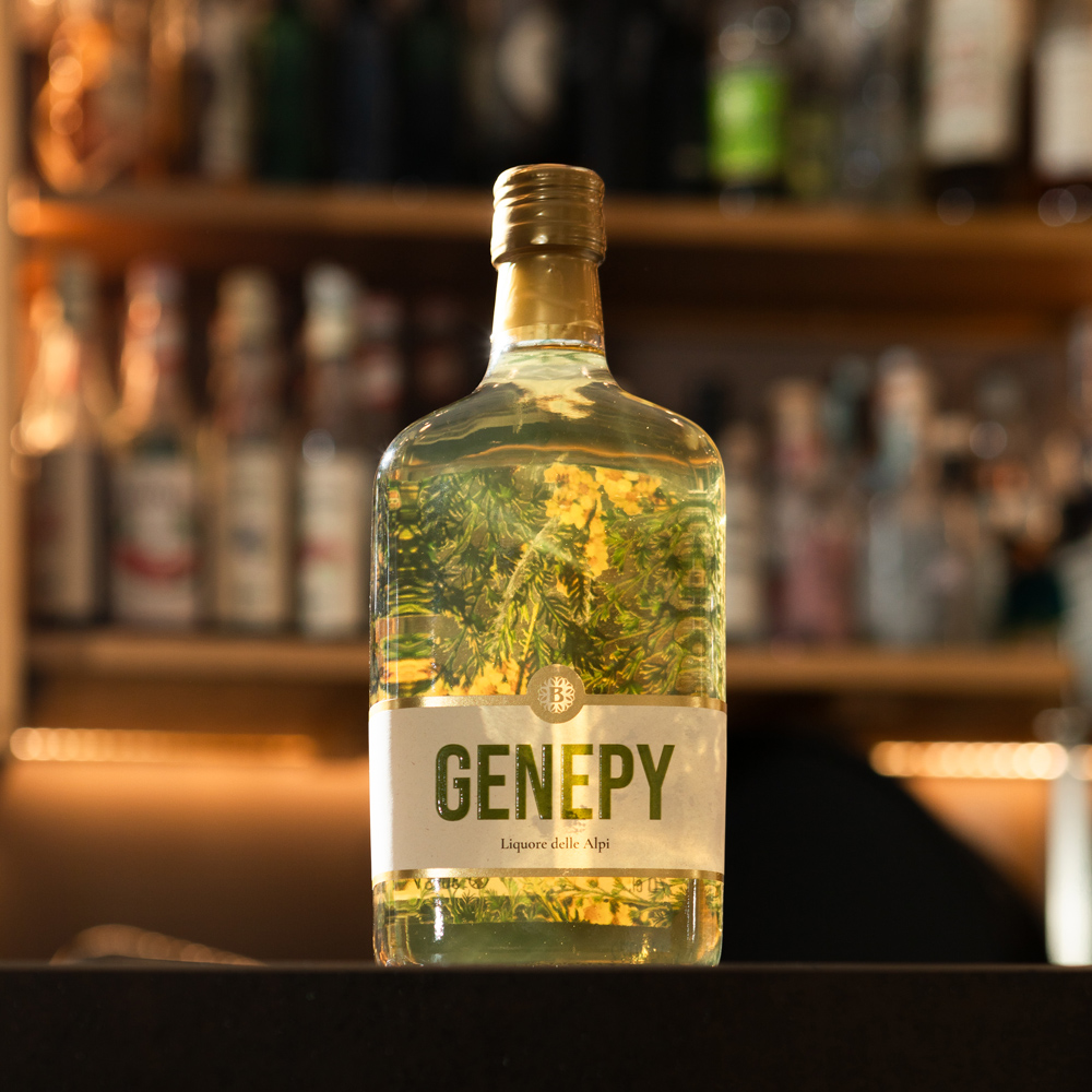Genepy Liquore delle Alpi Bordiga / 30% Vol. 0,7 ltr. / Kräuterlikör aus Piemont