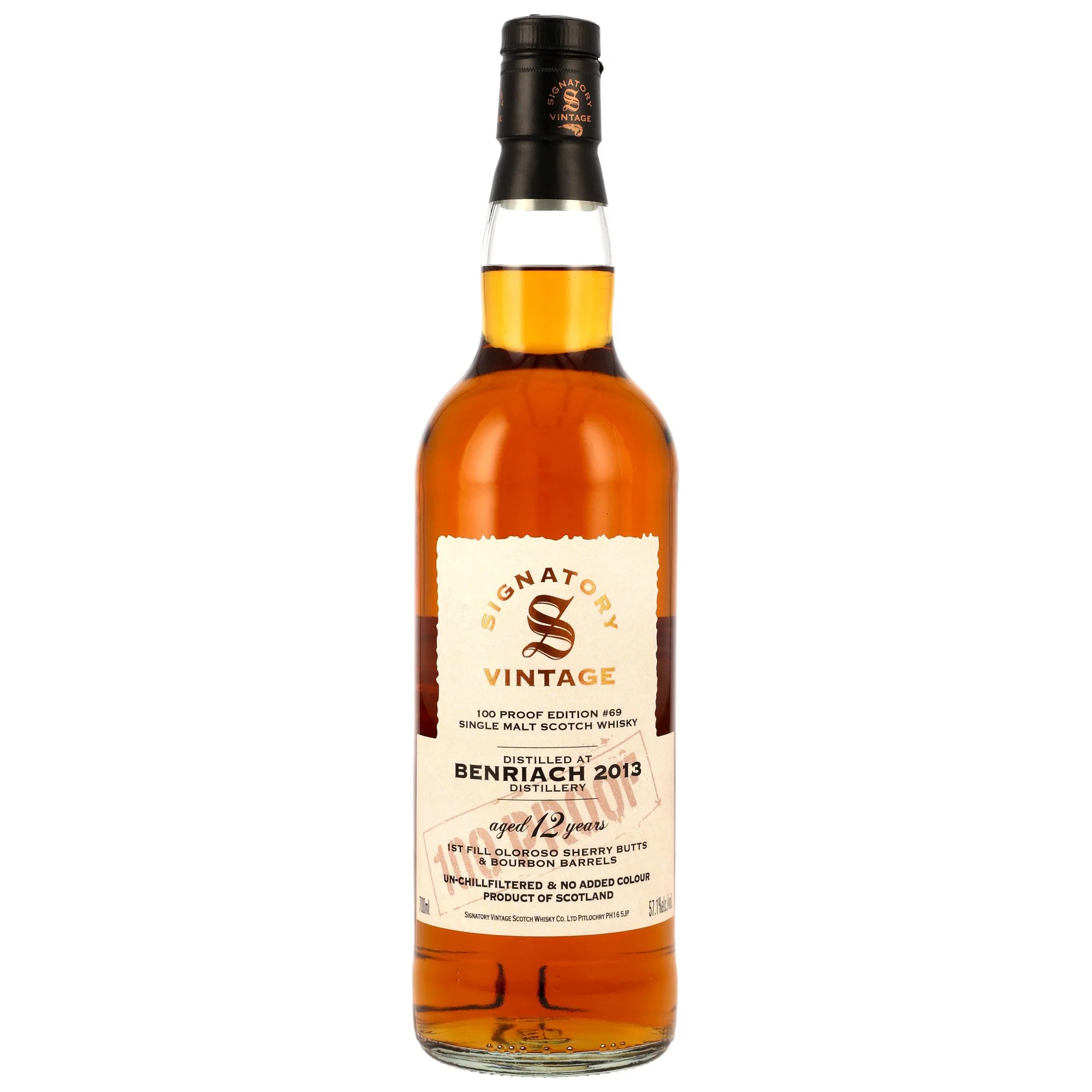 Benriach 2013-2025 / 12 Jahre / Signatory 100 Proof #69 / 57,1% 0,7l / Single Malt 