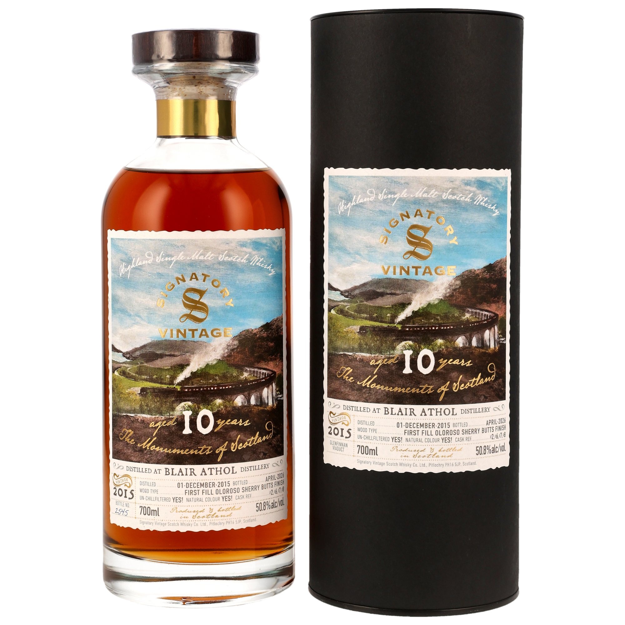 Blair Athol 2015-2026 / 10y.o. 1st Fill Oloroso Sherry Butts Fin. - Sig Monuments of Scotland / 50,8% 0,7l 