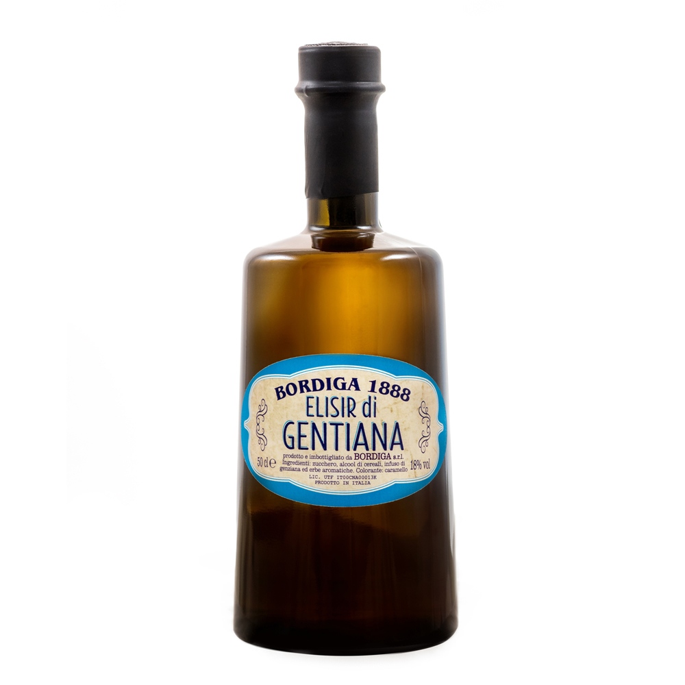 Bordiga Elixir Gentiana Enzian, 18% Vol. 0,5 ltr. Likör aus Italien