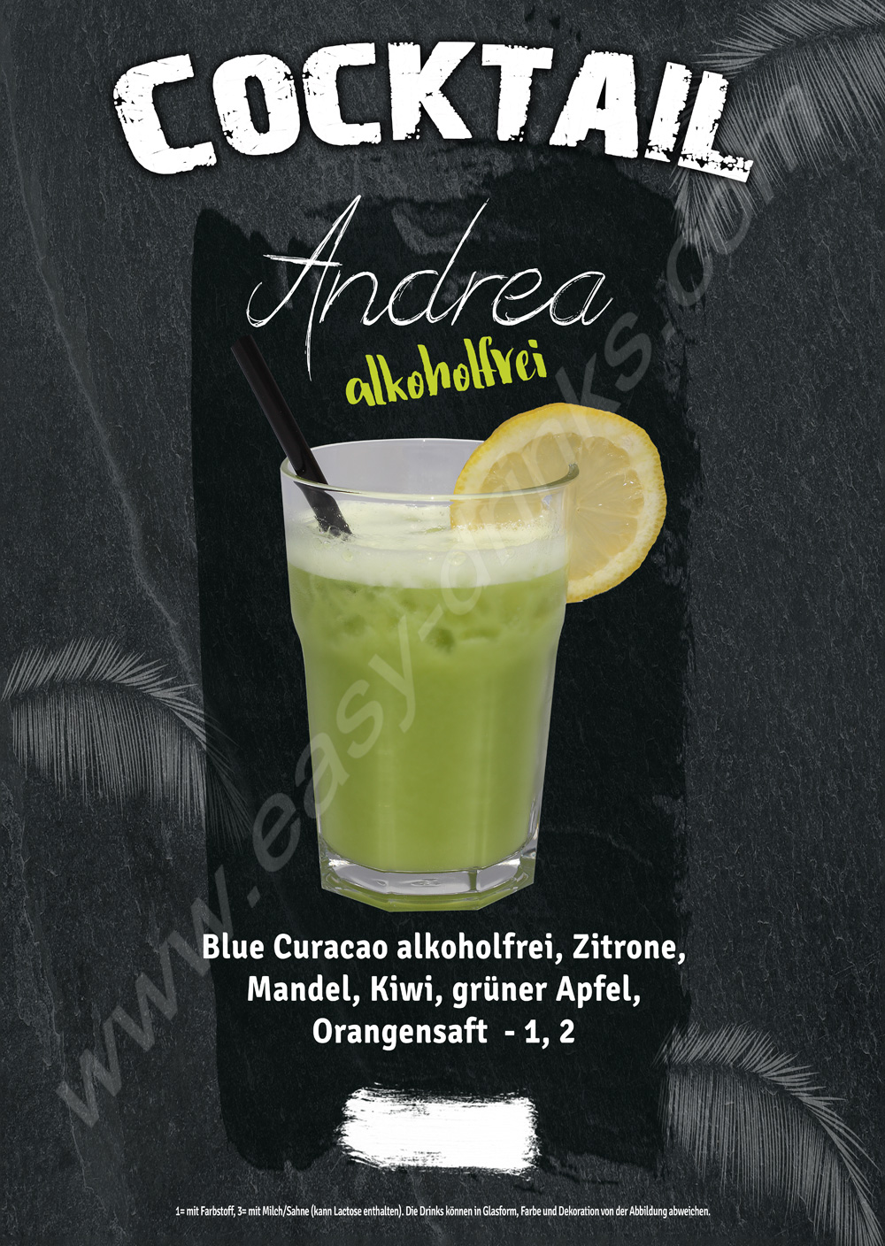 ANDREA / Fertigcocktail / alkoholfrei 0,7 ltr. / easy drinks