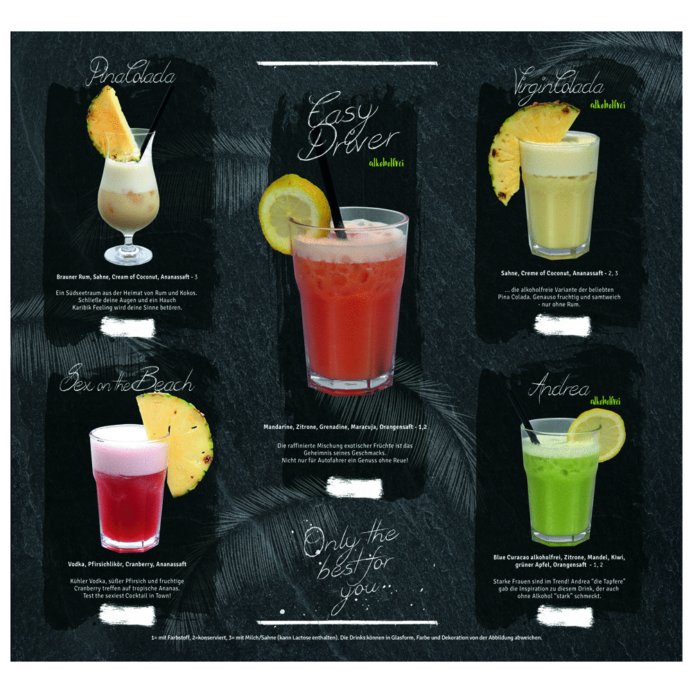 easy drinks Gastro Cocktail Starter Set mit 9 Sorten - Shaker Gelb oder Schwarz
