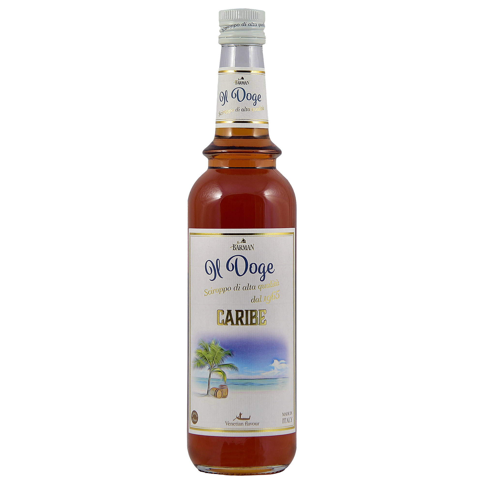 Il Doge Sirup Karibik (Rumsirup) / 0,7 ltr. Alkoholfrei / Glutenfrei / Halal