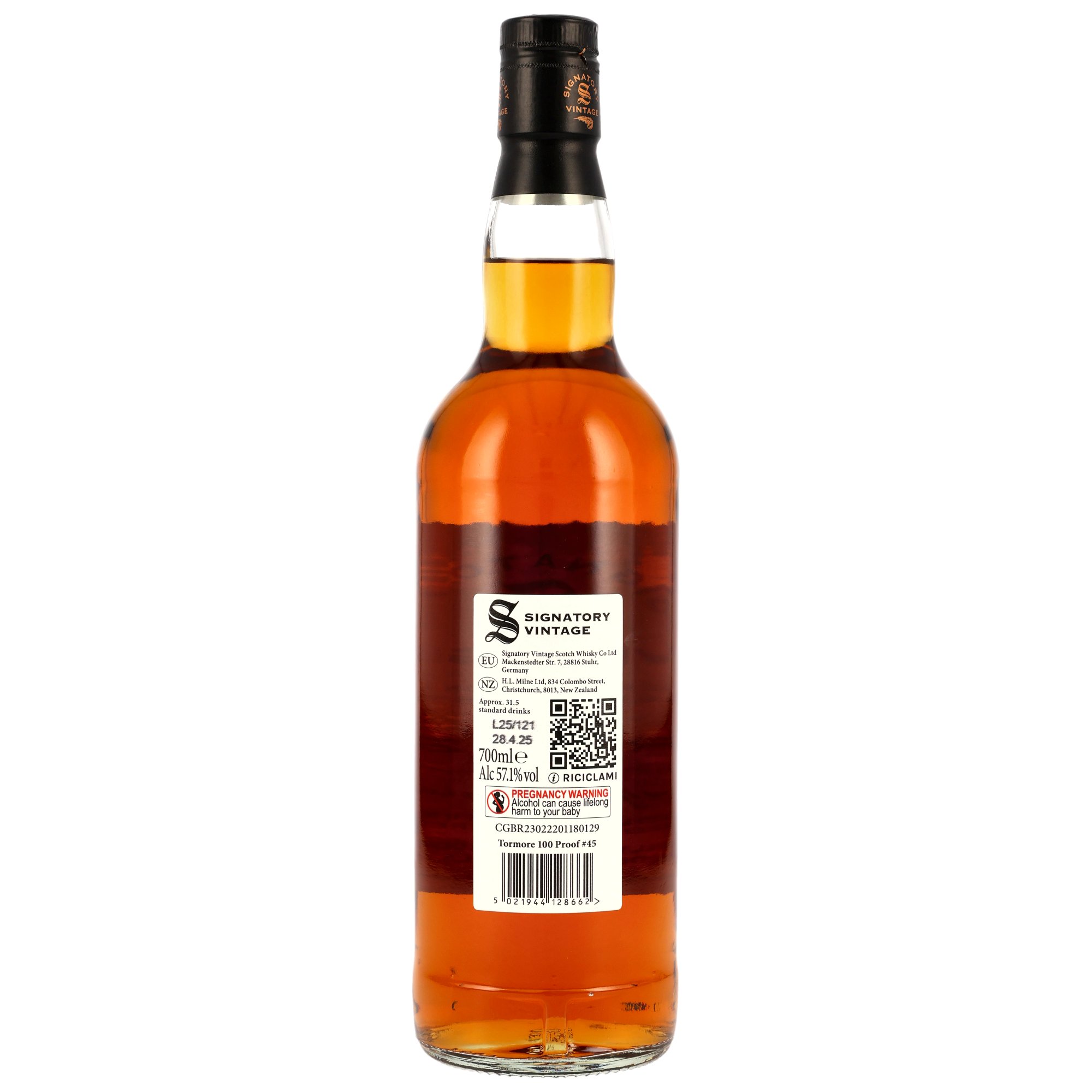 Tormore 9 Jahre (2015-25) / 100Proof Edition #45 / 57,1% 0,7 ltr. Signatory Vintage