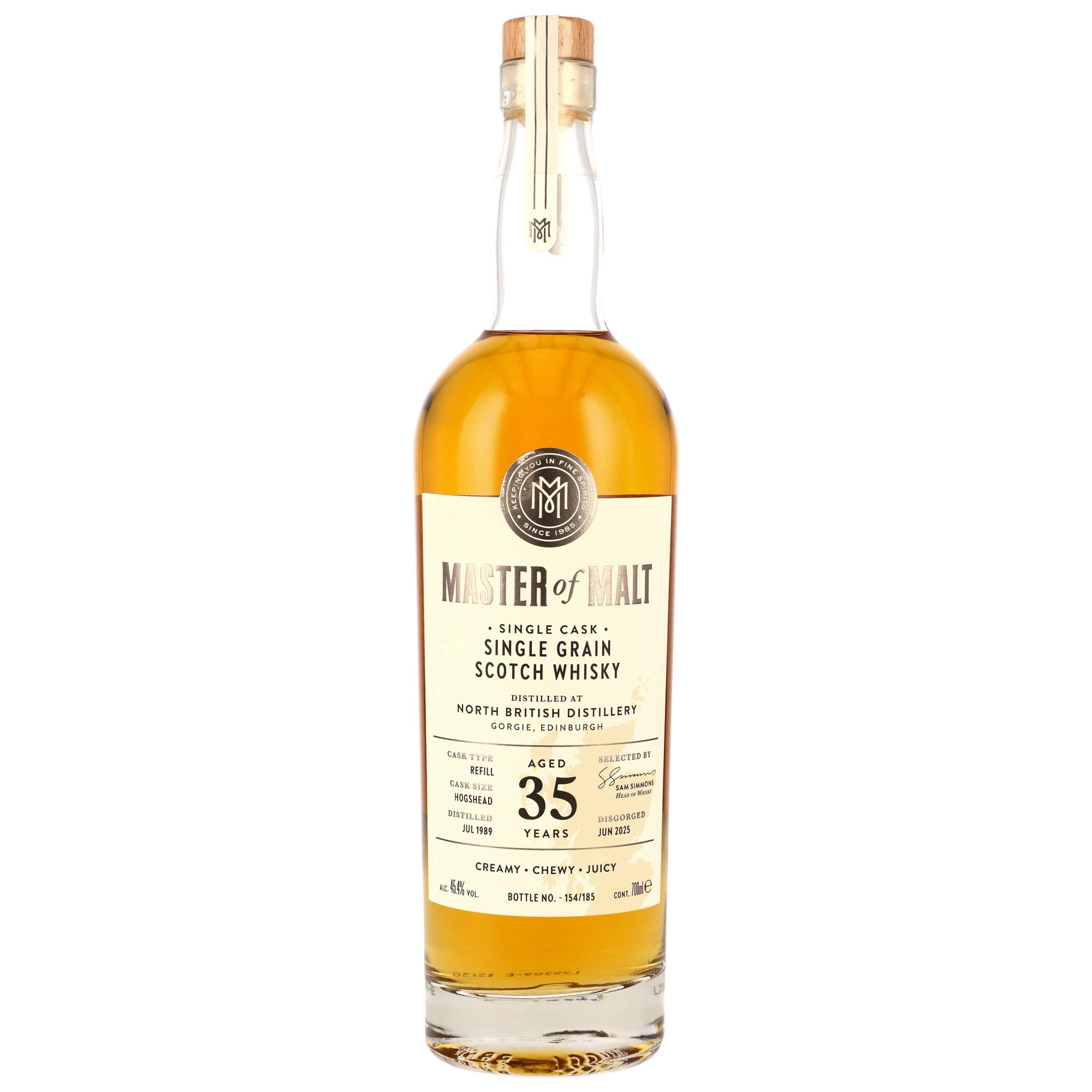 North British 35 Jahre (1989-2025) Refill Hogshead / 45,4% 0,7l Master of Malt