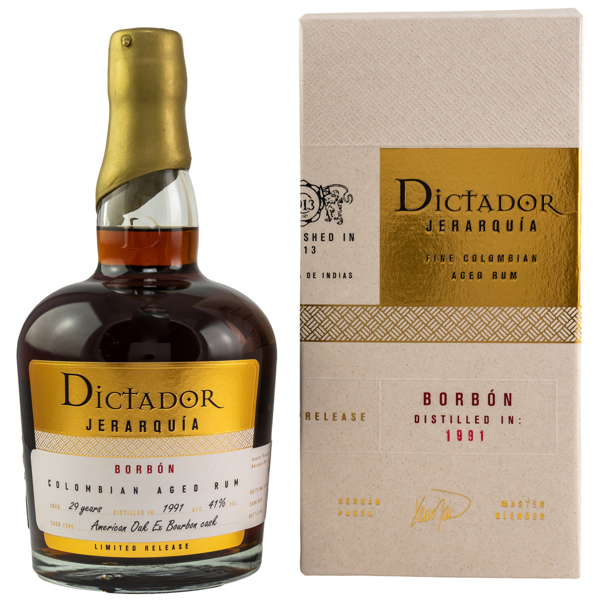 Dictador Jerarquia 1991-2020 Bourbon Cask #1388 Rum 29 Jahre, 41% Vol. 0,7 ltr