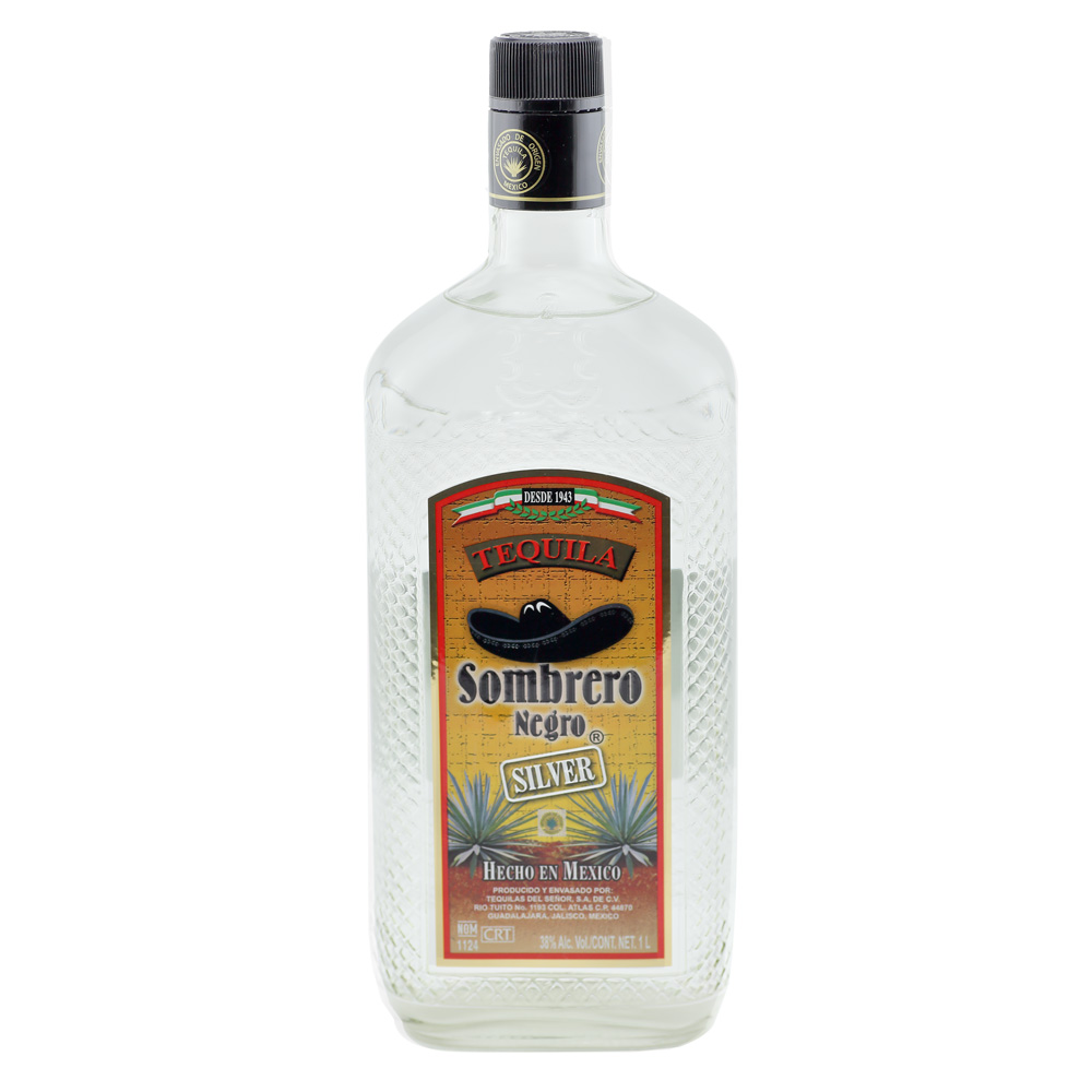 Tequila Sombrero Negro Silver, 38% Vol. 1,0 ltr.