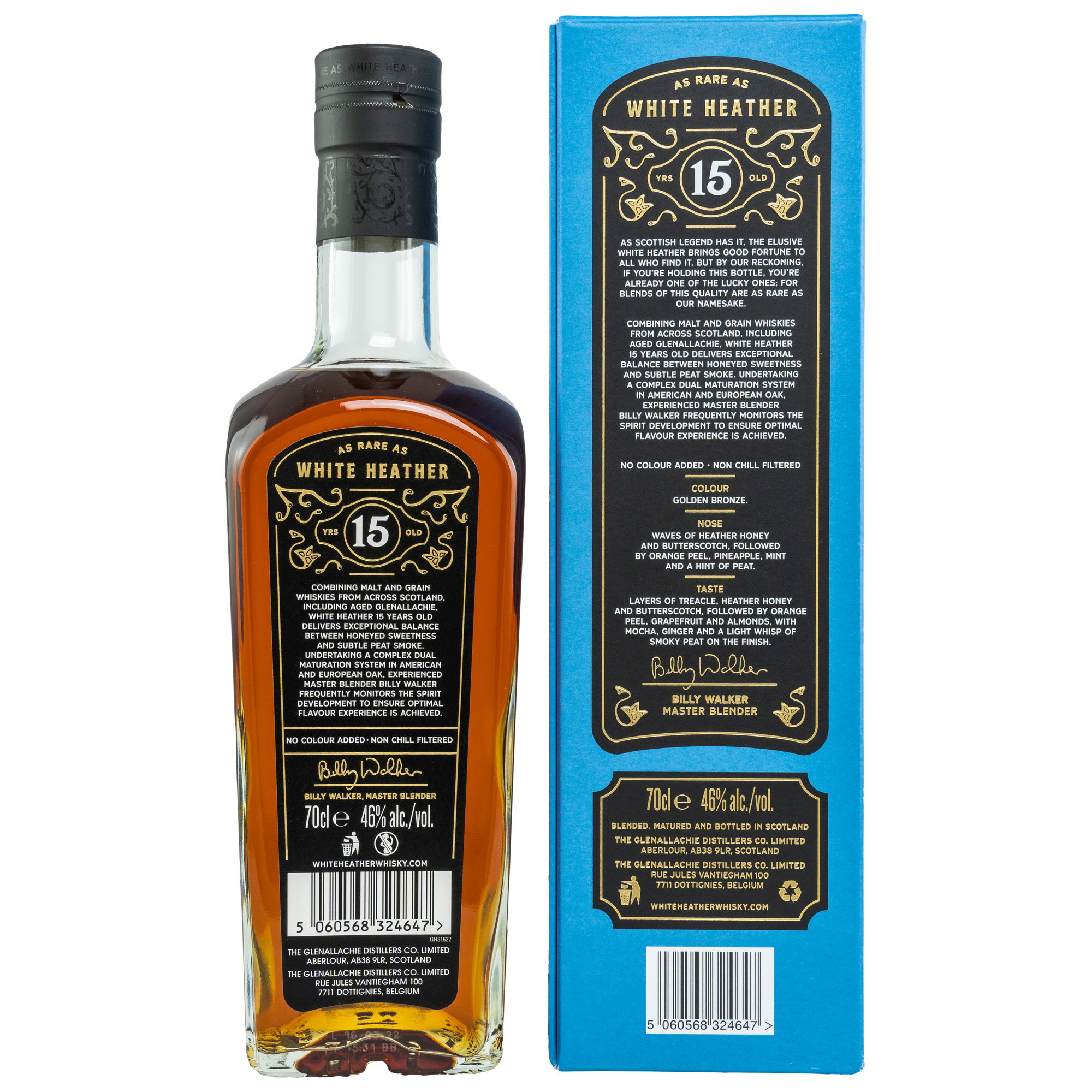White Heather 15 y.o. Blended Scotch Whisky by Billy Walker / 46% 0,7l 