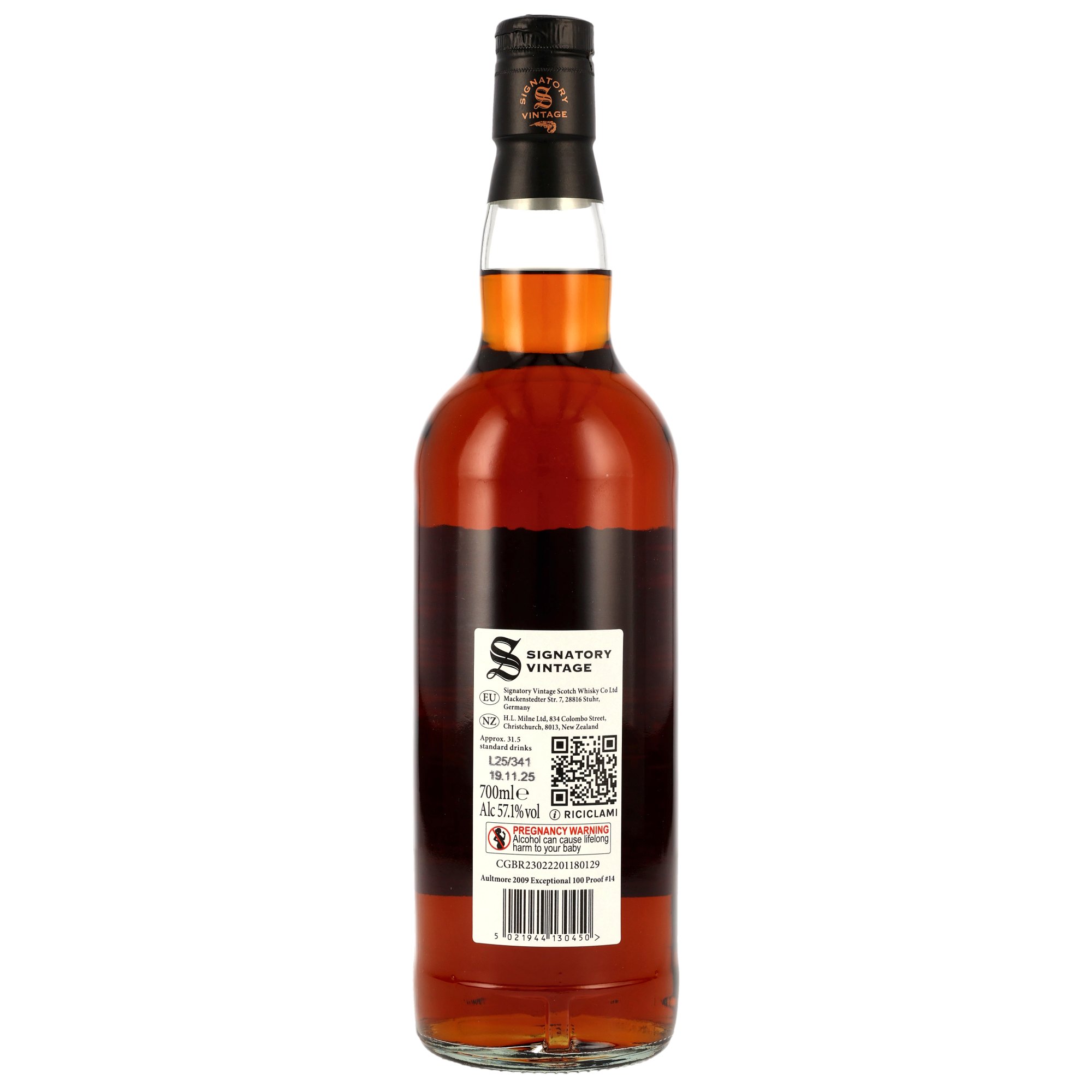 Aultmore 2009-25 / 16 Jahre 1st fill Oloroso Sherry / Sig. Exceptional Cask #14 / 57,1% 0,7l