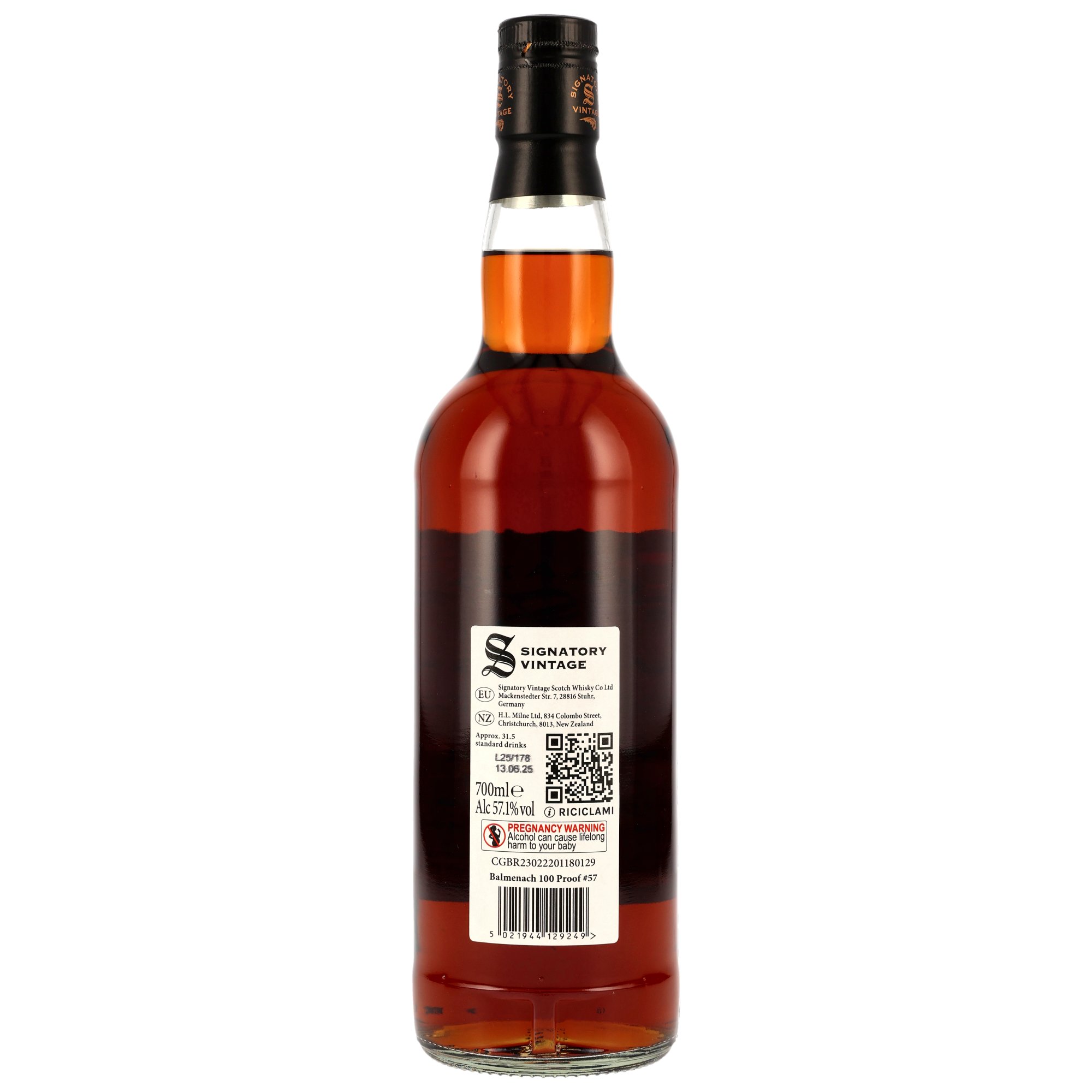 Balmenach 9 Jahre 2016-25 / 100Proof Edition #57 / 57,1% 0,7 ltr. Signatory Vintage 