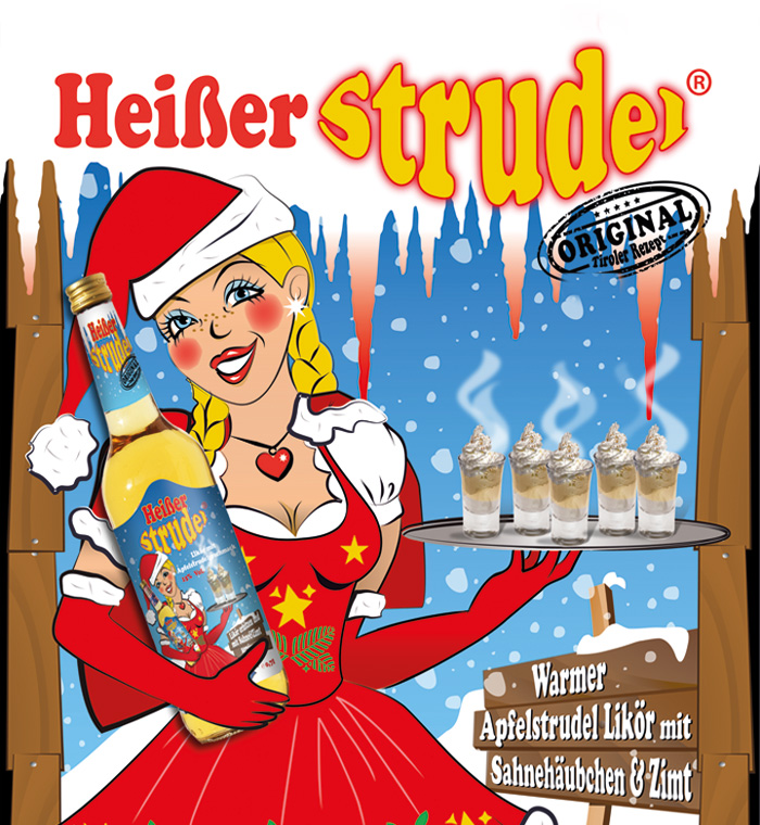 Heißer Strudel "3er Pack" / 15% Vol. 0,7 ltr. / Likör mit Apfelstrudelgeschmack