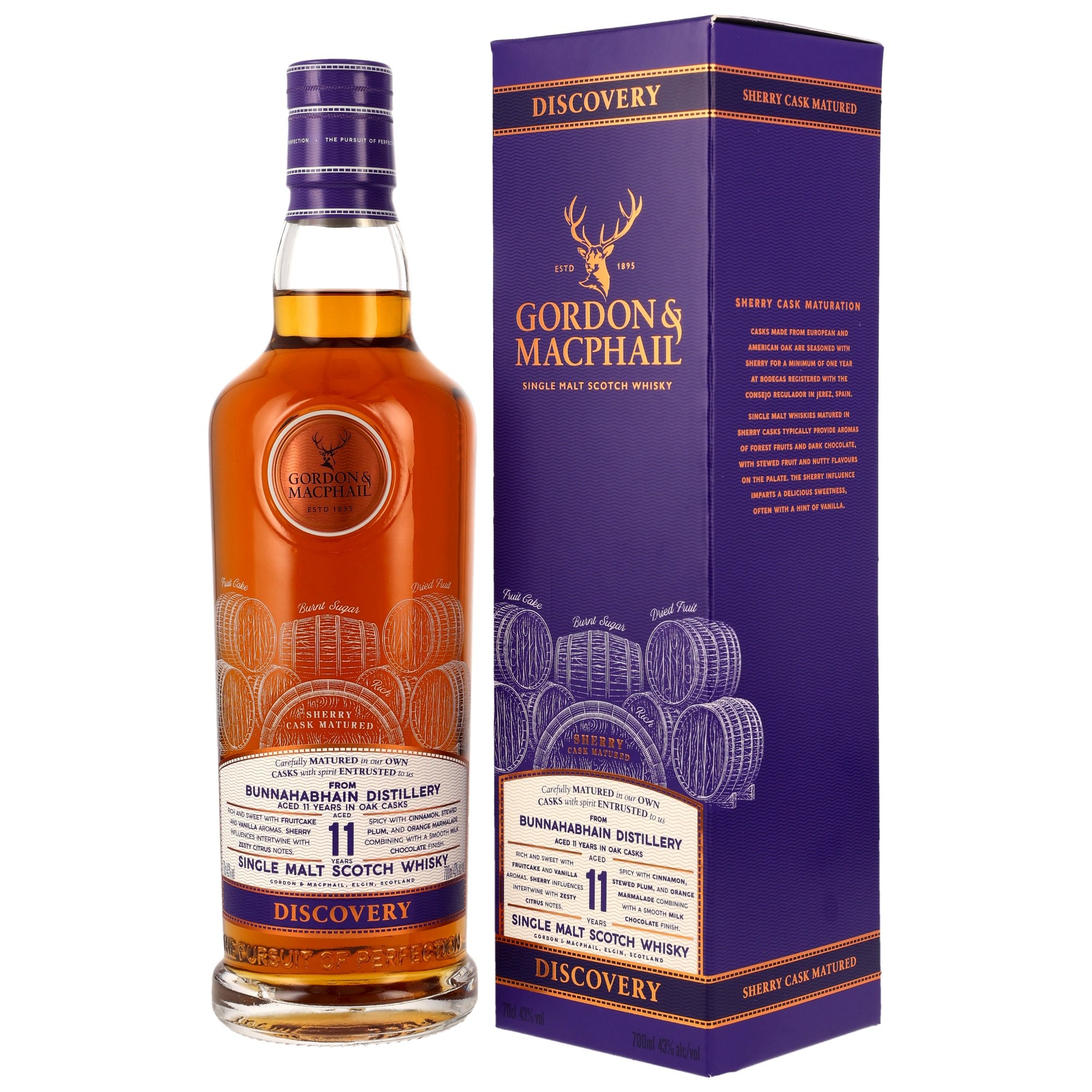 Bunnahabhain 11 Jahre / Sherry Cask Discovery Serie (Gordon & MacPhail) / 43% Vol. 0,7l 