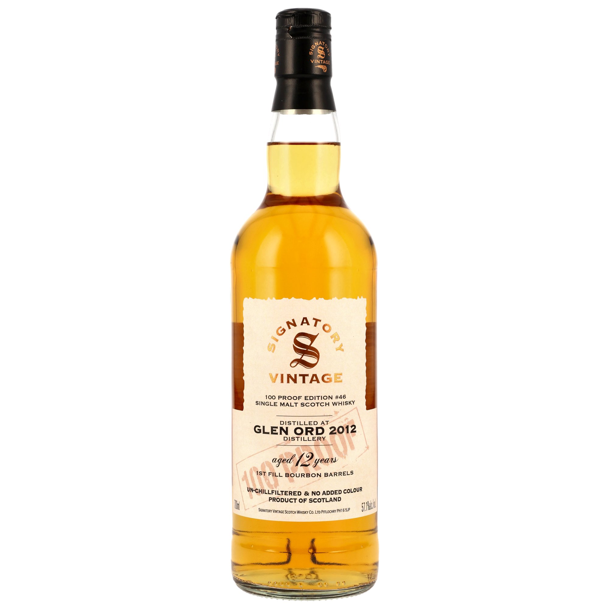 Glen Ord 12 Jahre Single Malt Whisky / 57,1% 0,7 ltr. / 100 Proof Edition #46 Signatory Vintage