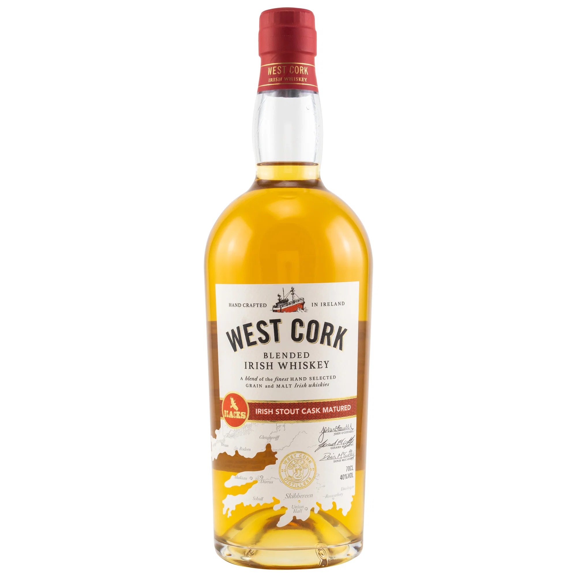 West Cork Blended / Irish Stout Cask Finish Whiskey / 40% Vol. 0,7 ltr. 