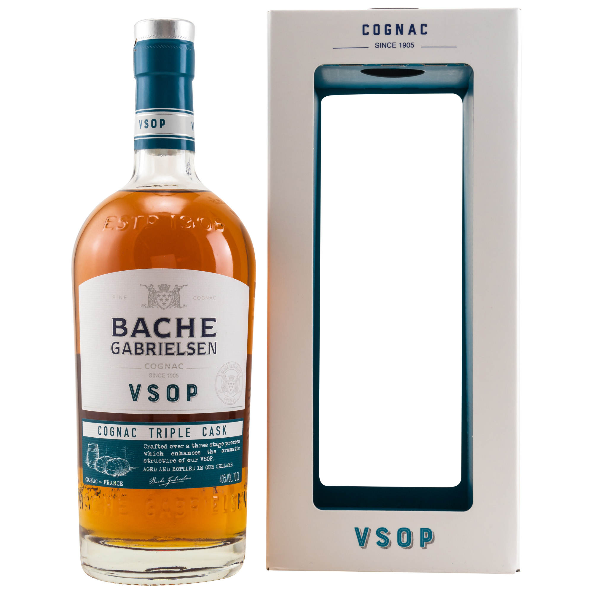 Bache-Gabrielsen VSOP Cognac Triple Cask 0,7 ltr. 40% Vol. GEPA
