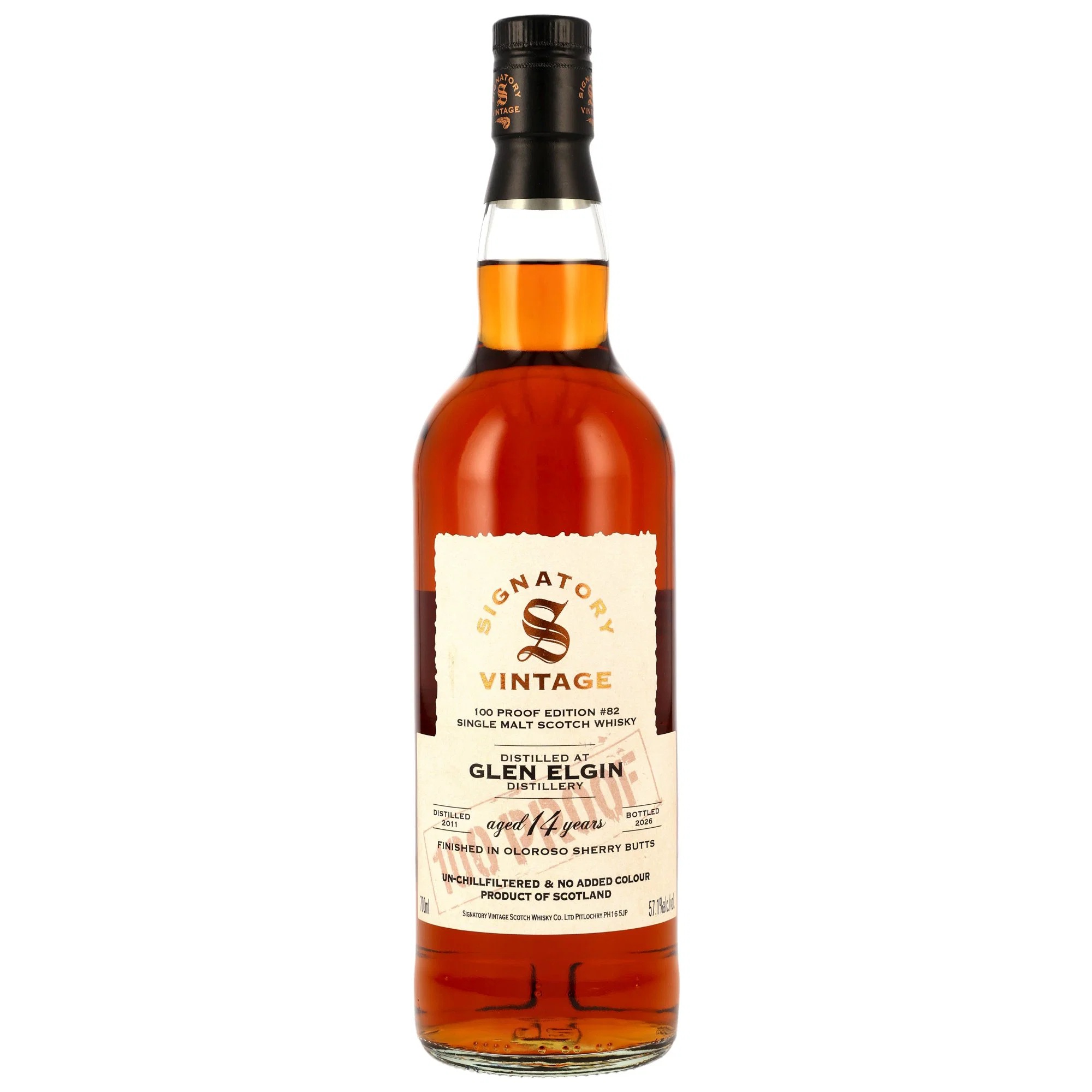 Glen Elgin 2011-2026 / 14 Jahre Oloroso Sherry Finish / Signatory 100Proof Edition #82 / 57,1% 0,7l