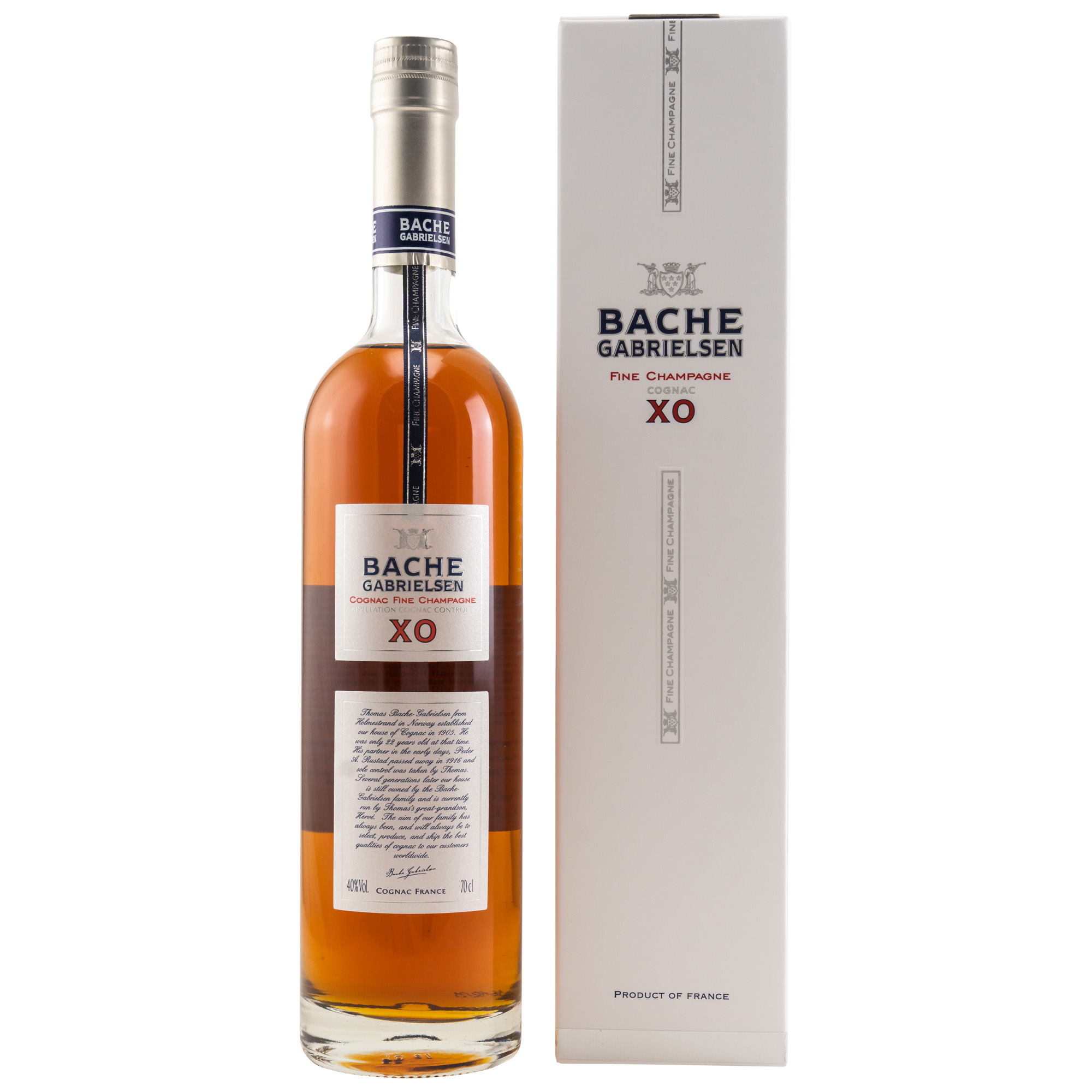 Bache-Gabrielsen XO Fine Champagne Cognac 0,7 ltr. 40% Vol. Geschenkpack