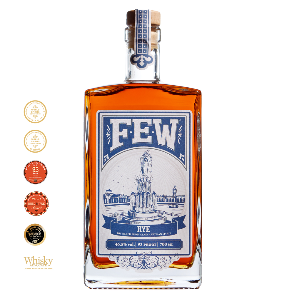 FEW Straight Rey Whiskey, 46,5% Vol. 0,7 ltr.