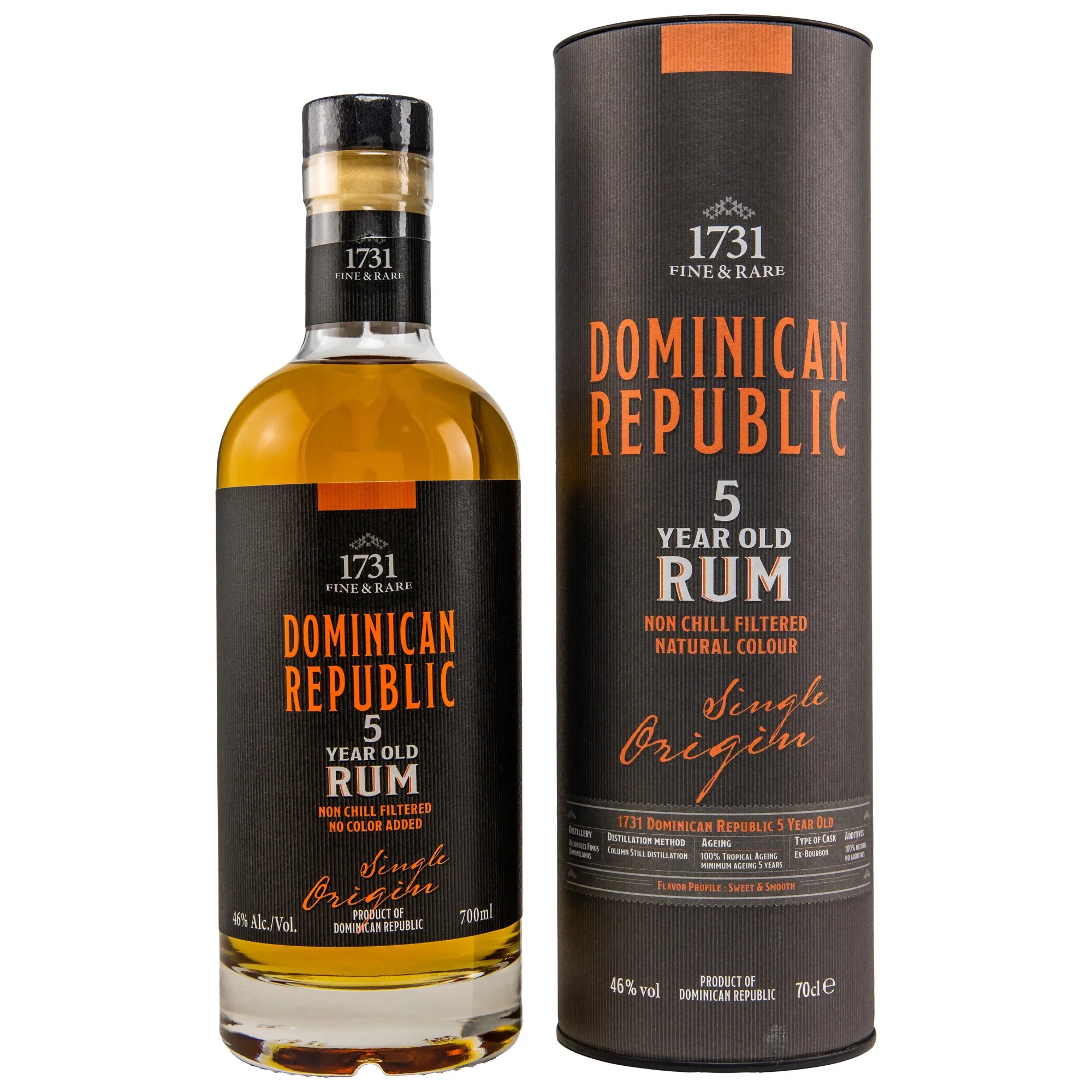 1731 Rum 5 Jahre / Dominican Republic / 46% Vol. 0,7 ltr. 