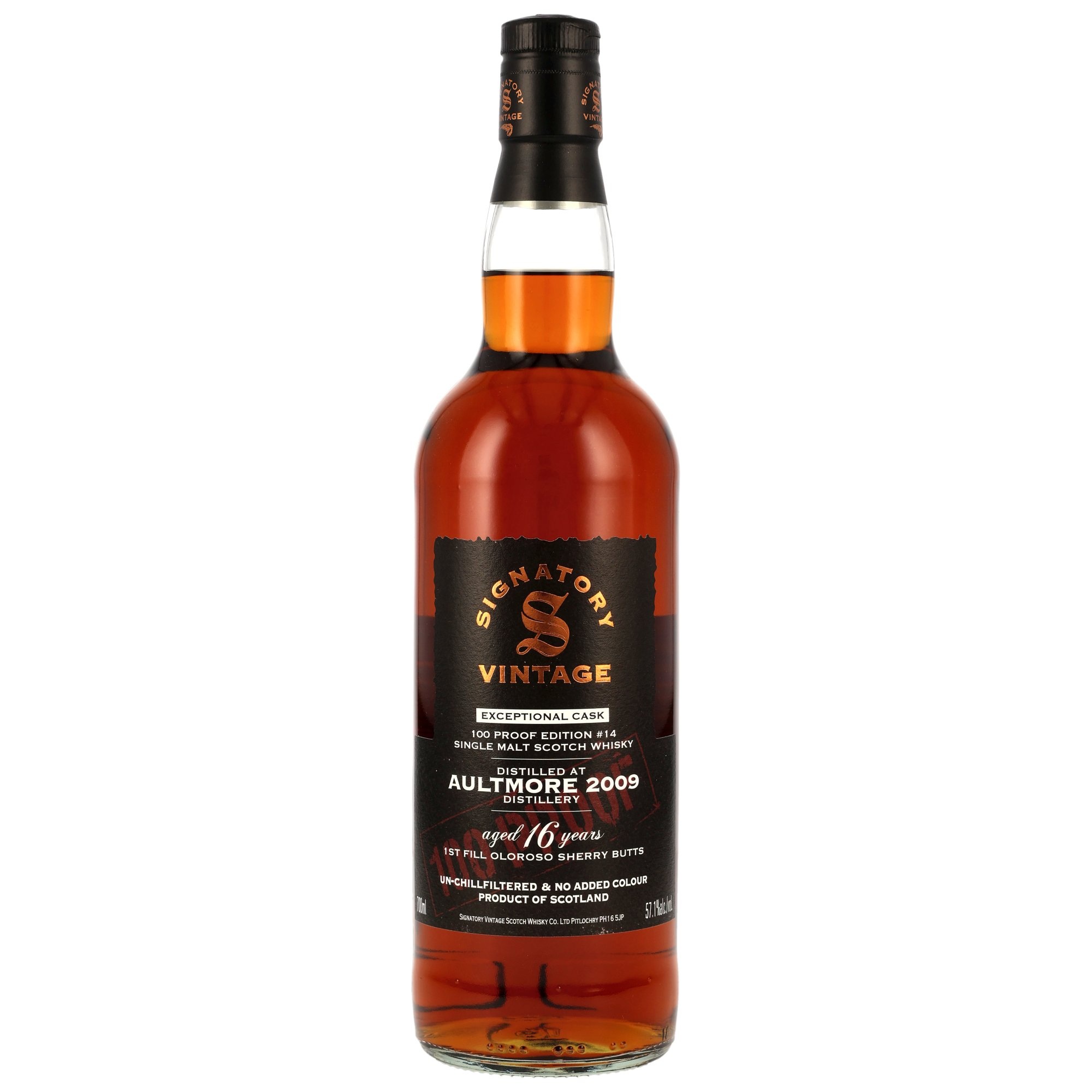 Aultmore 2009-25 / 16 Jahre 1st fill Oloroso Sherry / Sig. Exceptional Cask #14 / 57,1% 0,7l