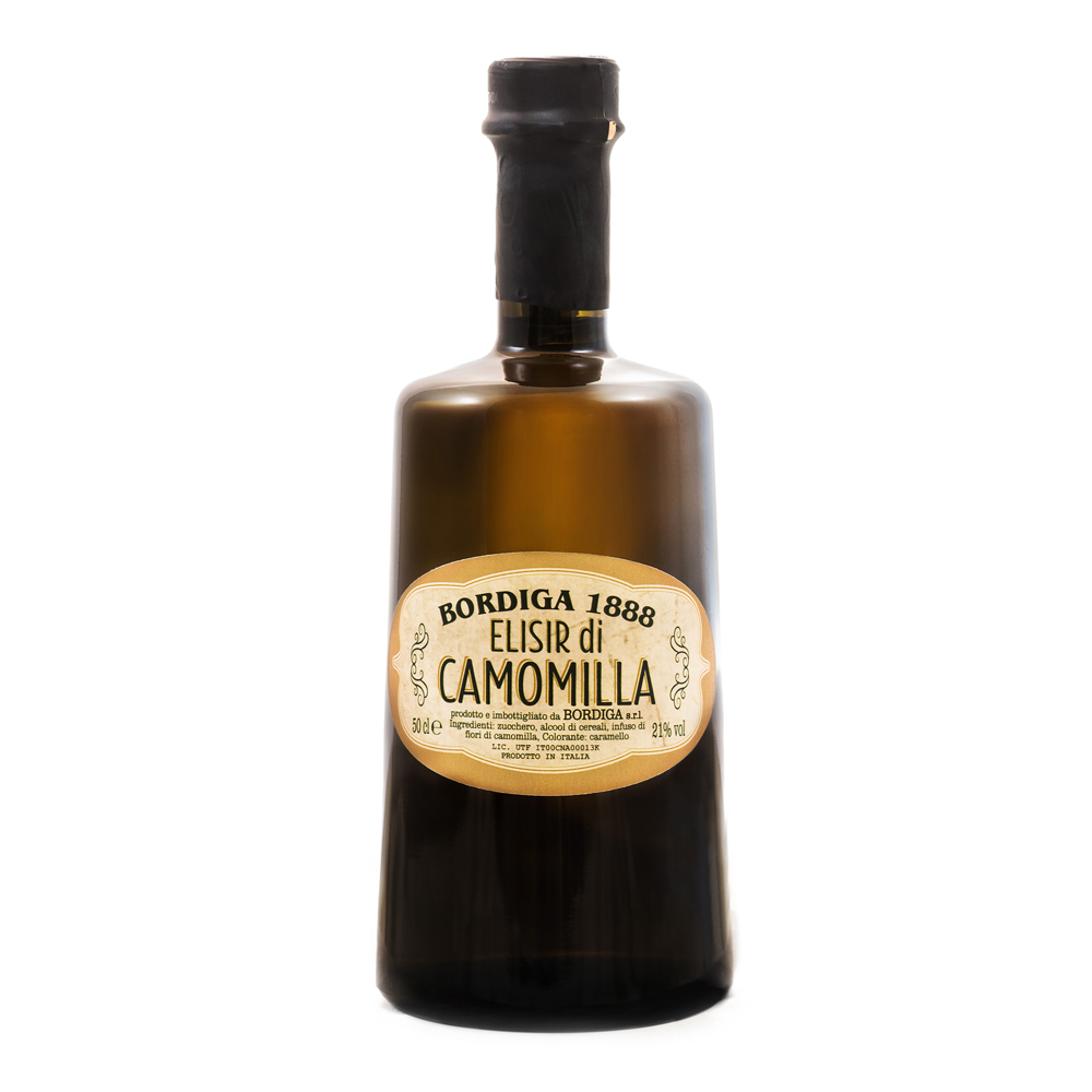 Bordiga Elixir Camomilla Kamille, 21% Vol. 0,5 ltr. Likör aus Italien