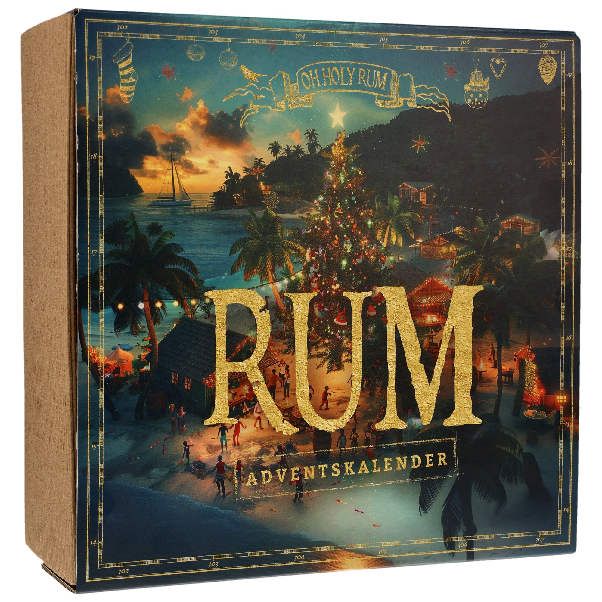 Rum Adventskalender 2024 / 43,5% Vol. / 24 x 20 ml. / incl. Tasting Glas 