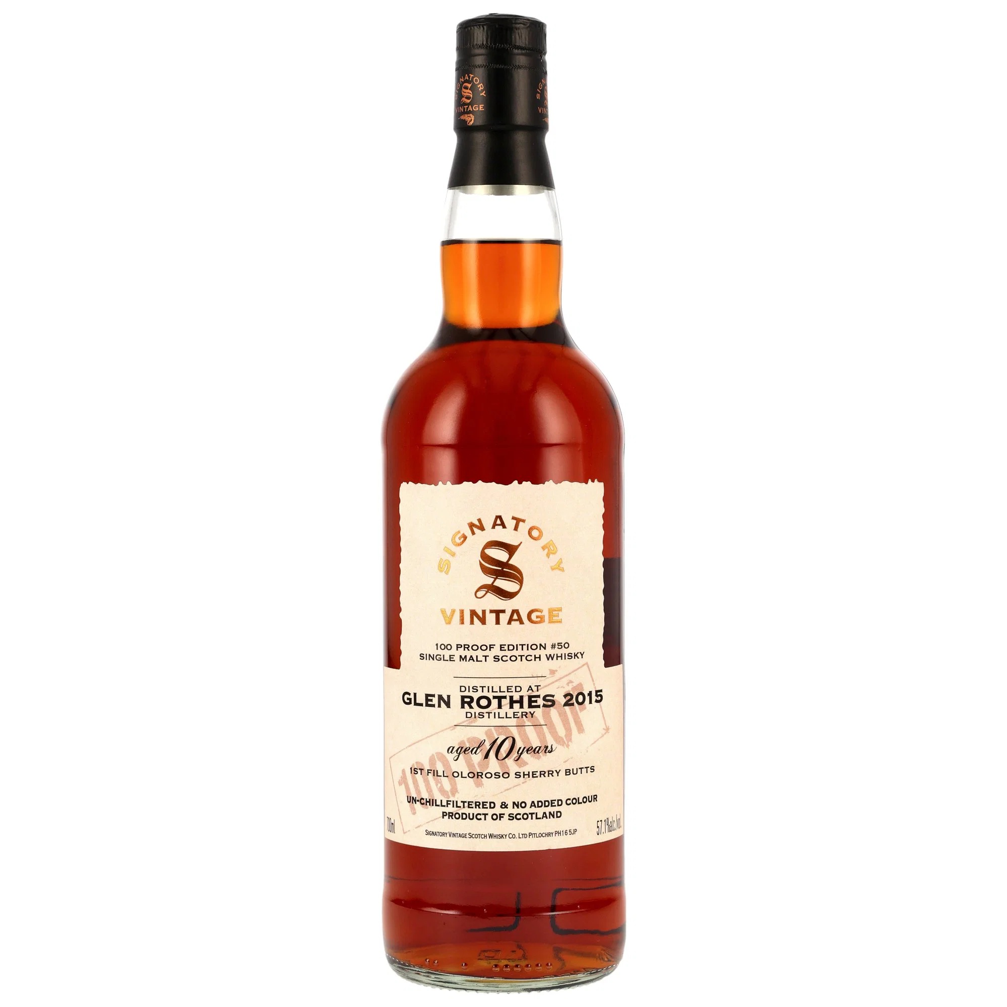 Glenrothes 2015-2025 / 10 Jahre / Signatory 100 Proof #50 / 57,1% 0,7l / Single Malt  