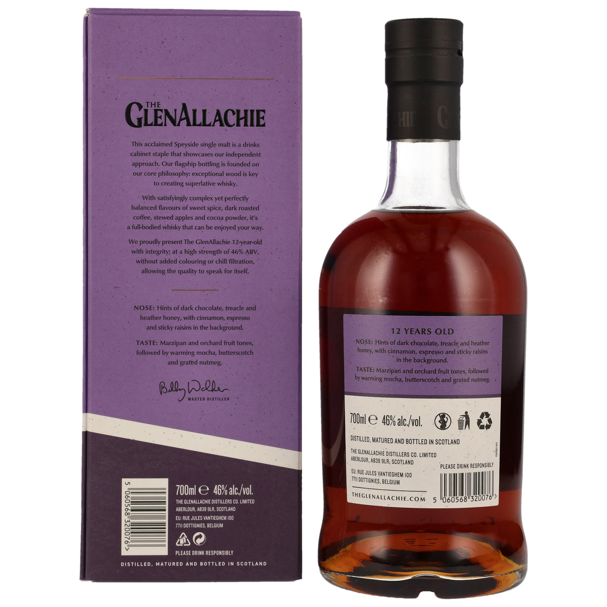 GlenAllachie 12 Jahre / 46% 0,7 ltr. / Speyside Single Malt Scotch Whisky 