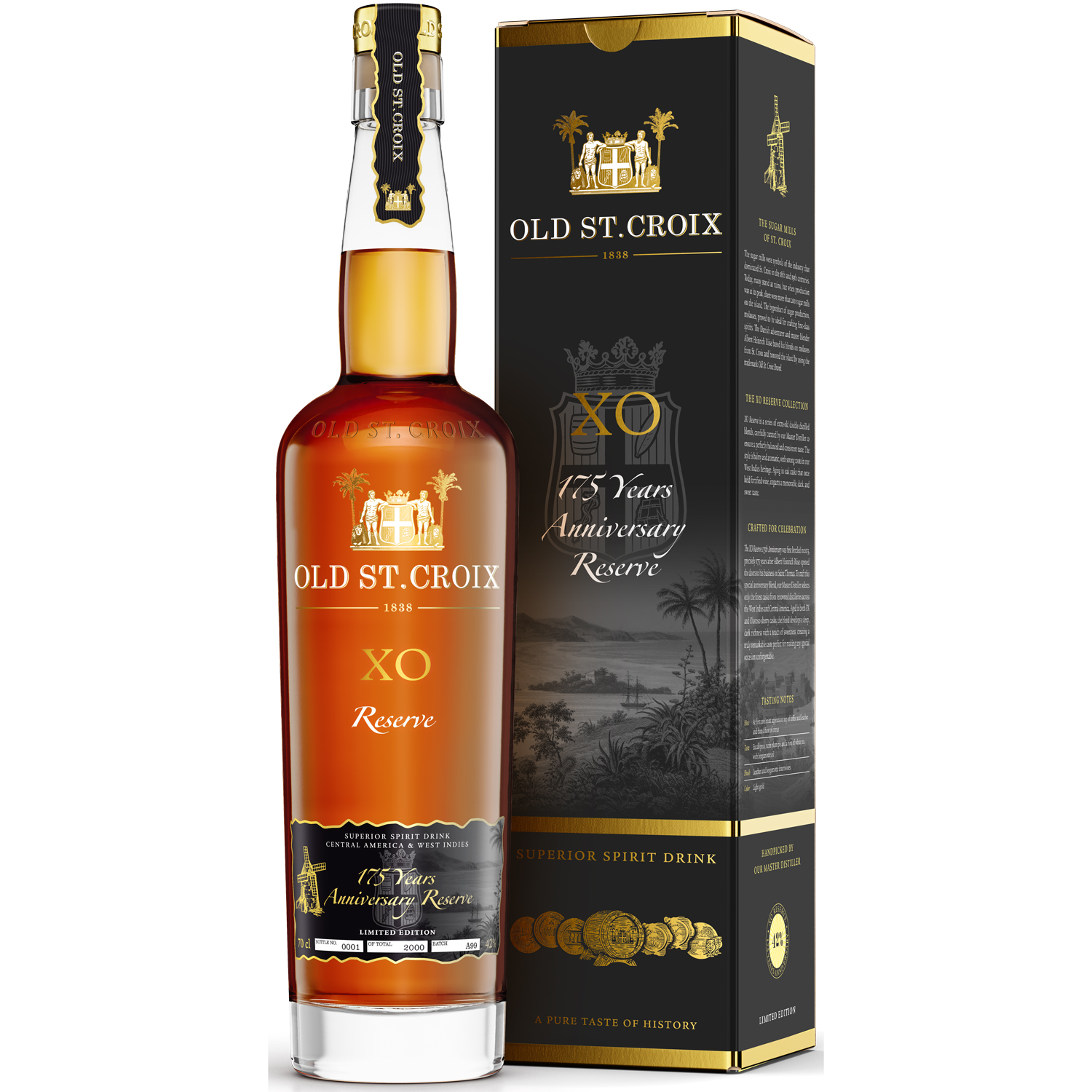 Old St. Croix XO 175 Years Anniversary Reserve (Rum-Basis) / 42% Vol. 0,7 ltr.