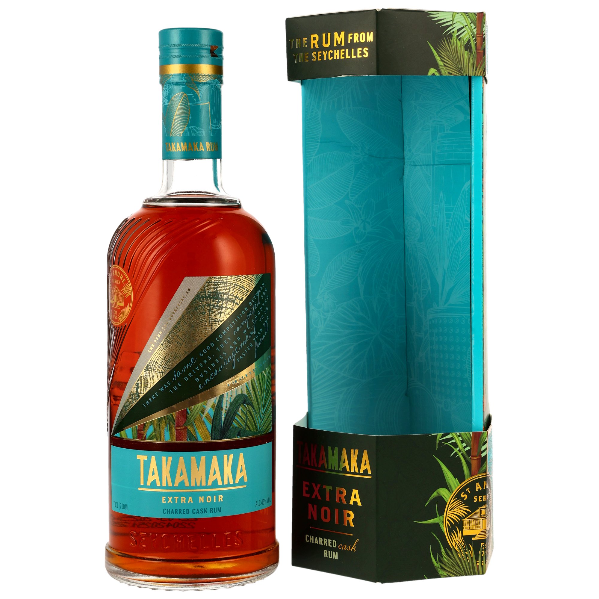 TAKAMAKA Extra Noir Rum - Neue GP / 43% Vol. 0,7 ltr. / Rum von den Seychellen 
