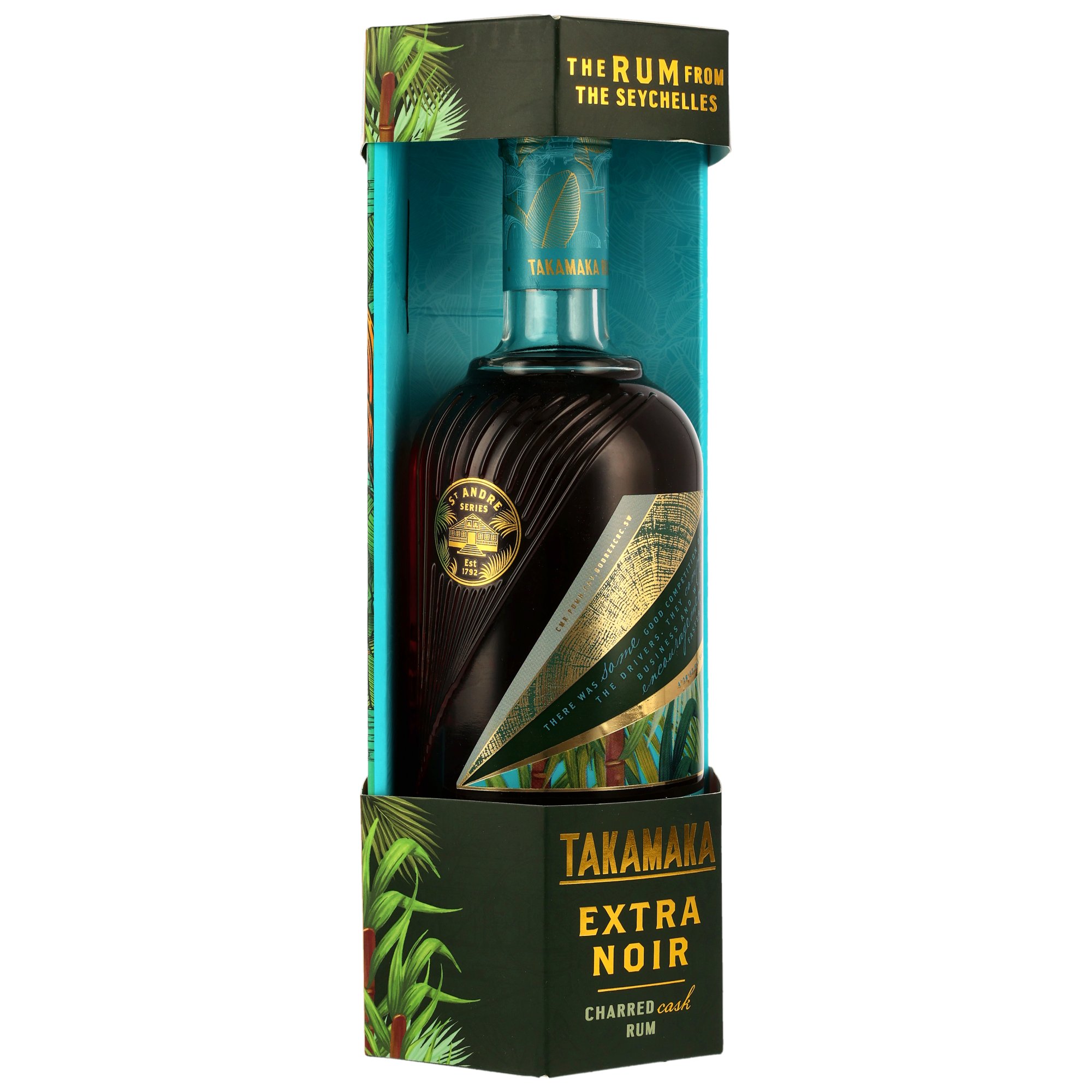 TAKAMAKA Extra Noir Rum - Neue GP / 43% Vol. 0,7 ltr. / Rum von den Seychellen 