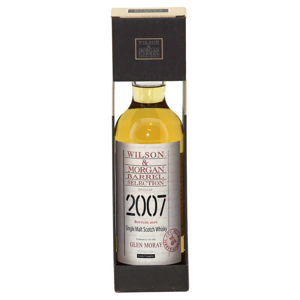 Glen Moray 1.Fill Bourbon Barrel Whisky 9 Jahre (2007-2016) 48% 0,7 ltr. Wilson Morgan