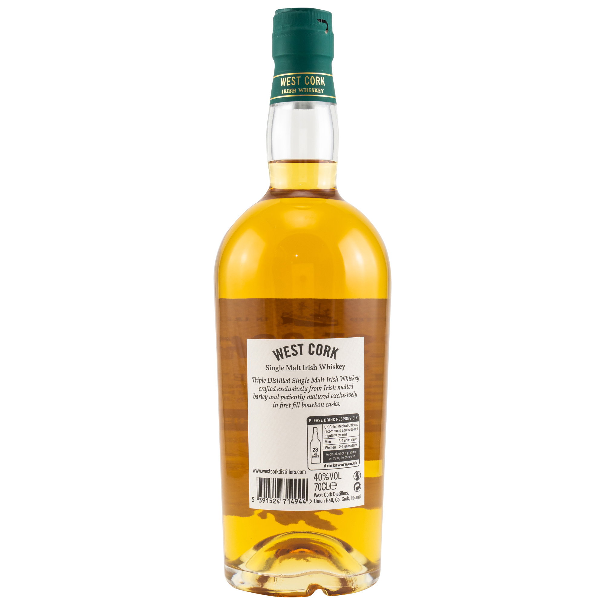 West Cork Single Malt Irish Whiskey / 40% Vol. 0,7 ltr. 