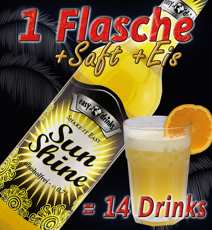 SUN SHINE / Fertigcocktail / alkoholfrei 0,7 ltr. /easy drinks