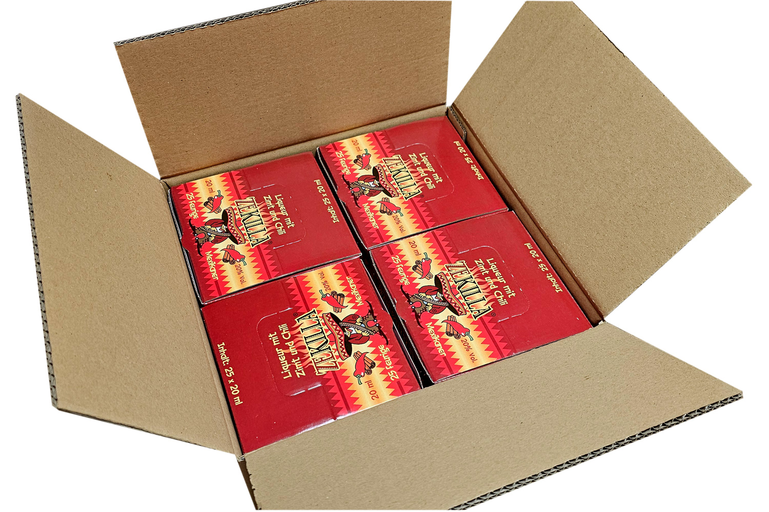 ZEKILLA mexican style / Zimtlikör mit Chili 20% Vol. / Partybox 25x0,02 ltr.