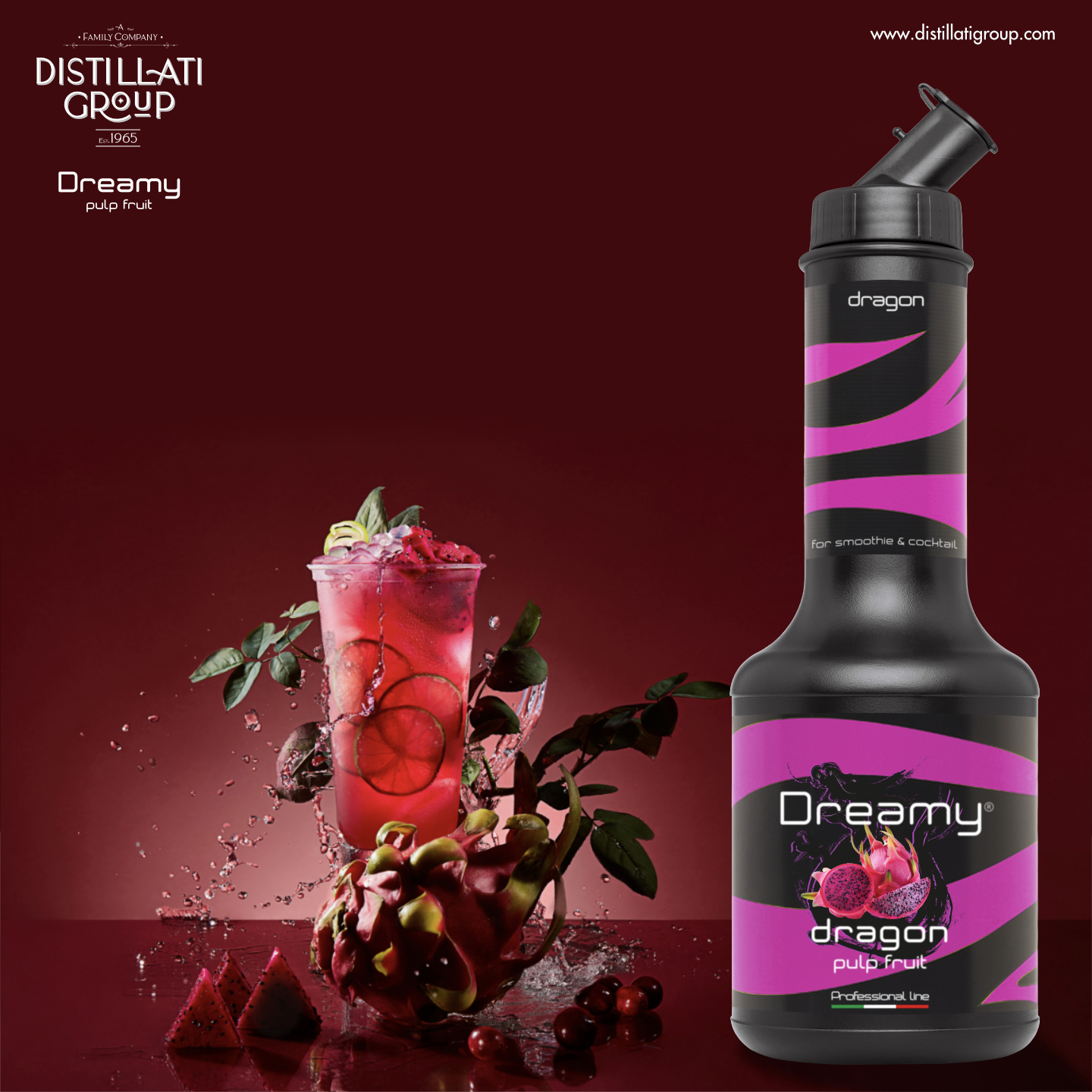 Dreamy Drachenfrucht - Dragonfruit Fruchtpüree 0,95 ltr. 
