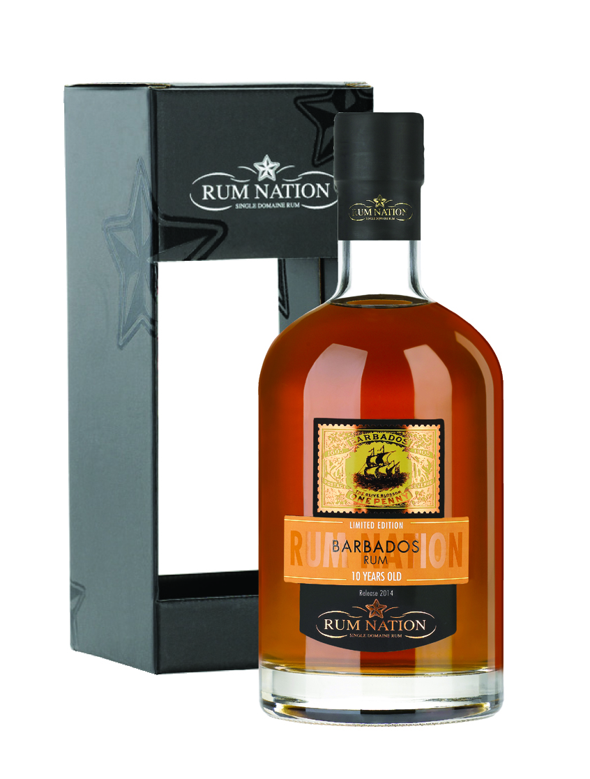 Rum Nation Barbados Rum 10 Jahre 40% Vol. 0,7l in Geschenkpackung