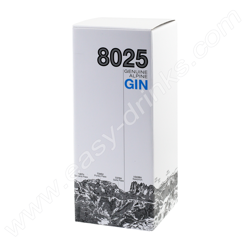 Villa Laviosa 8025 Genuine Alpine Gin / 40% Vol. 0,5 ltr. / Geschenkkarton